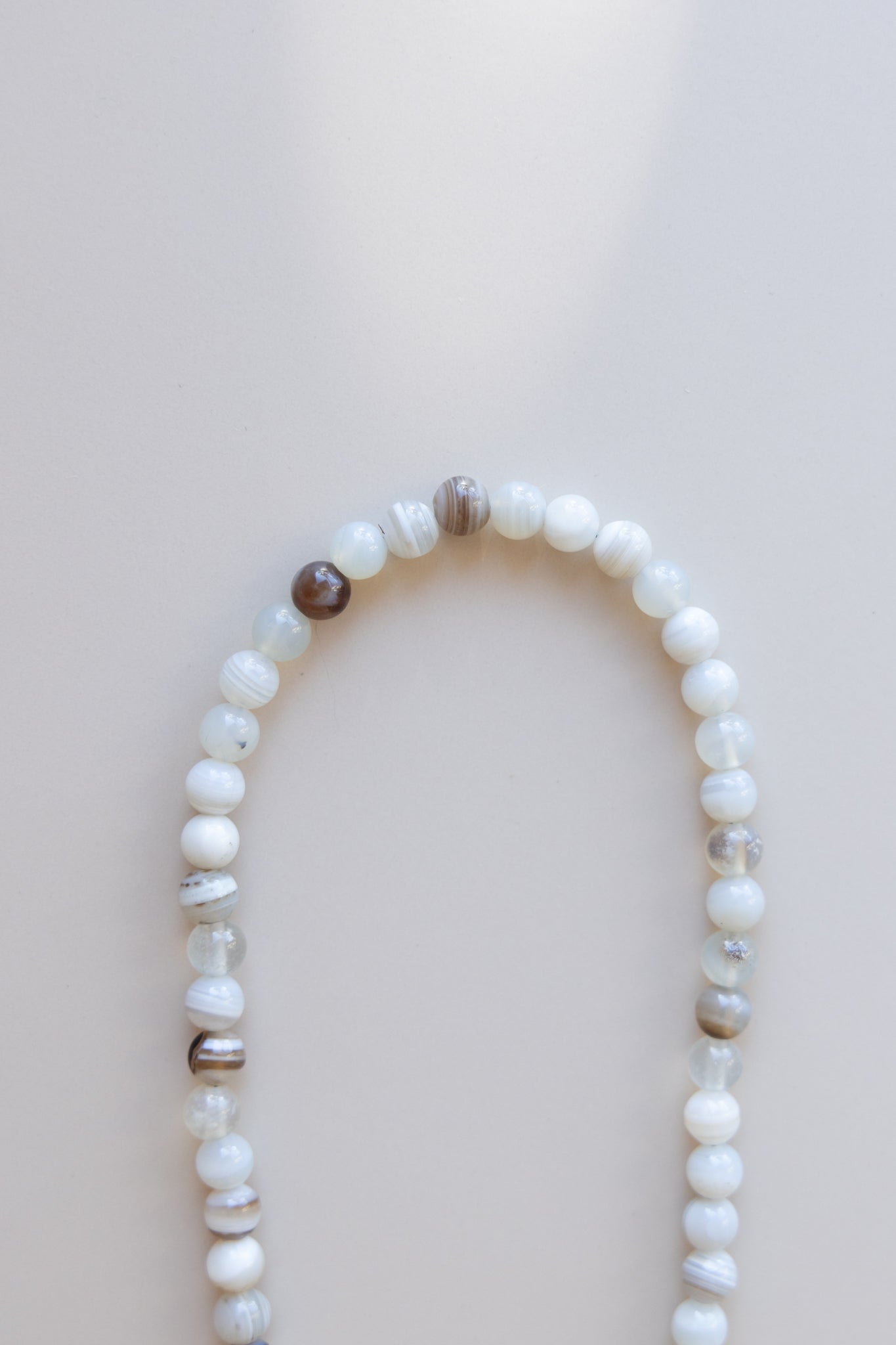 Men's Striped Agate Necklace