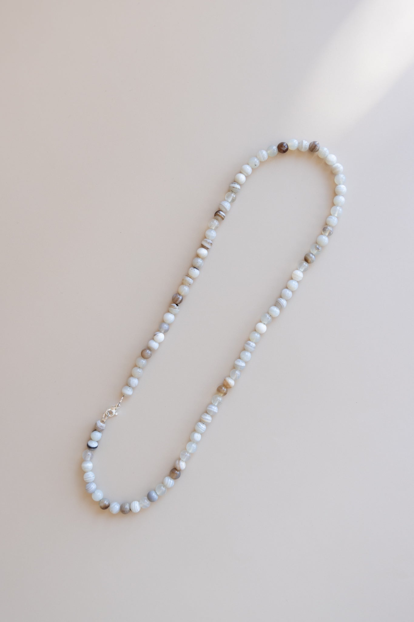 Men's Striped Agate Necklace