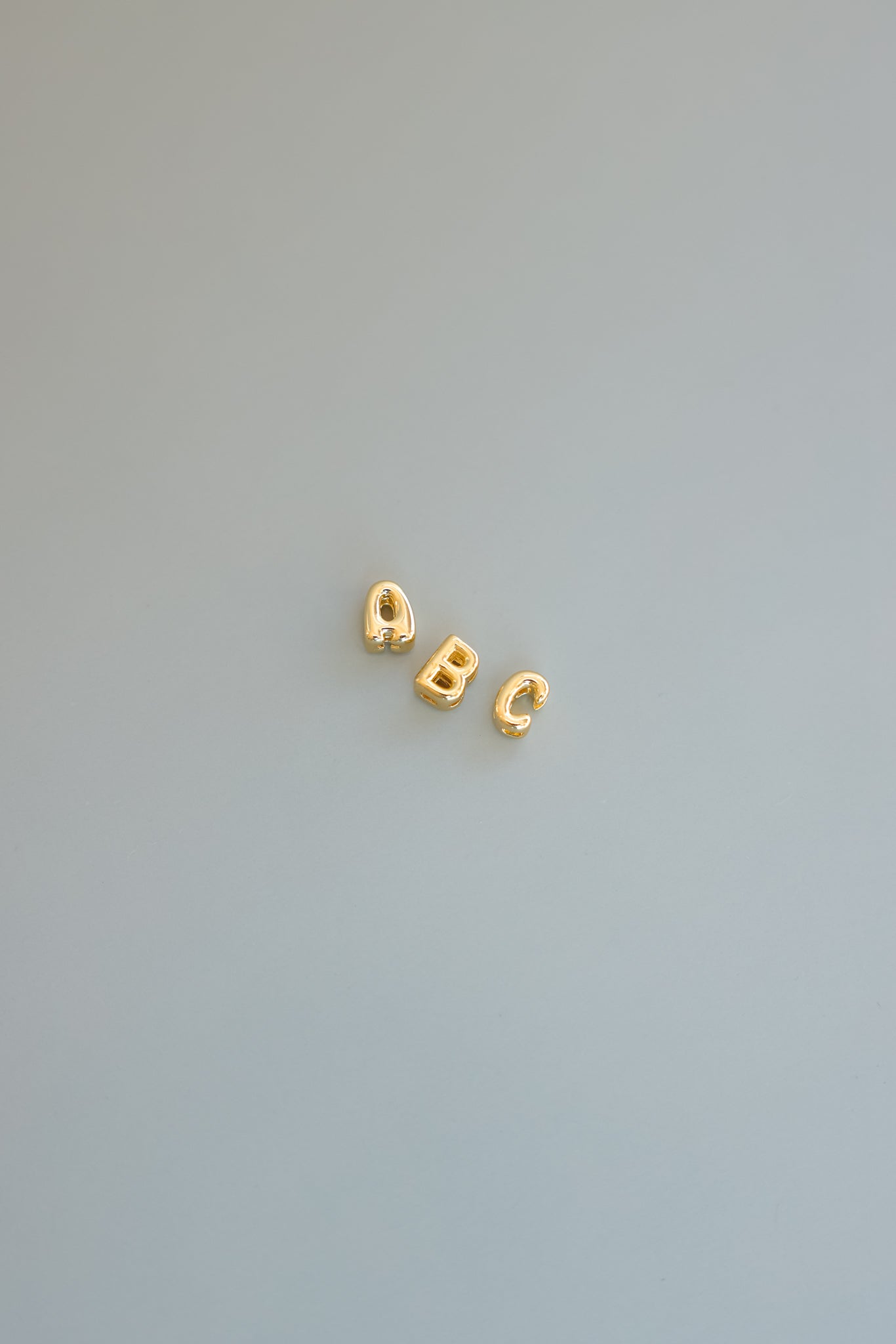 Gold Bubble Initial Charms