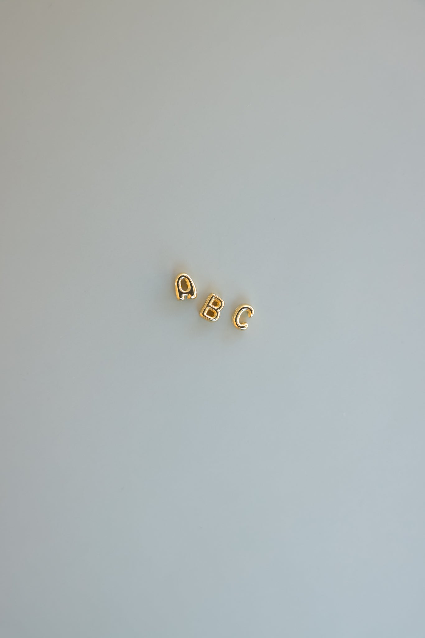 Gold Bubble Initial Charms