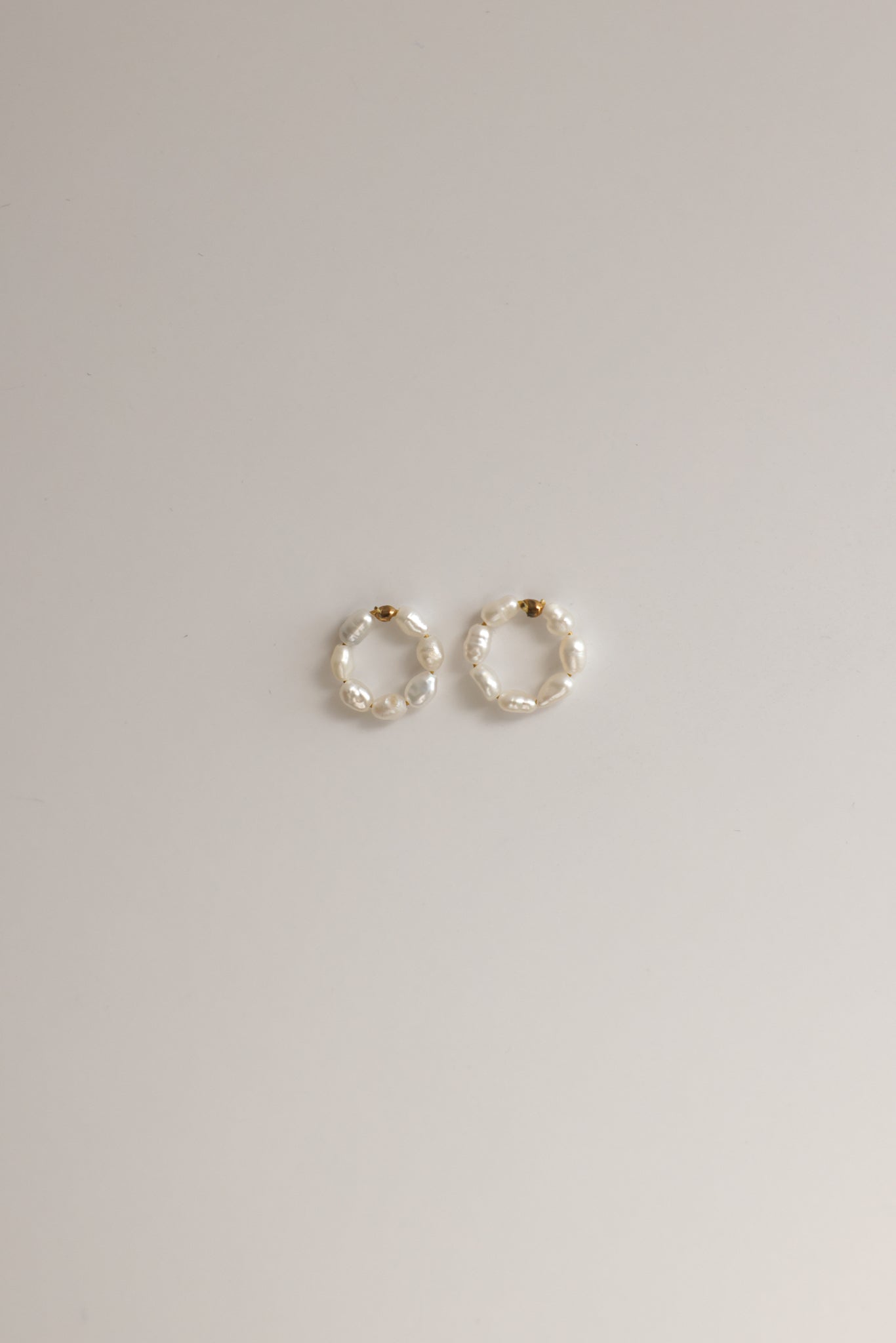 Rice Pearl Loop Earring Charms