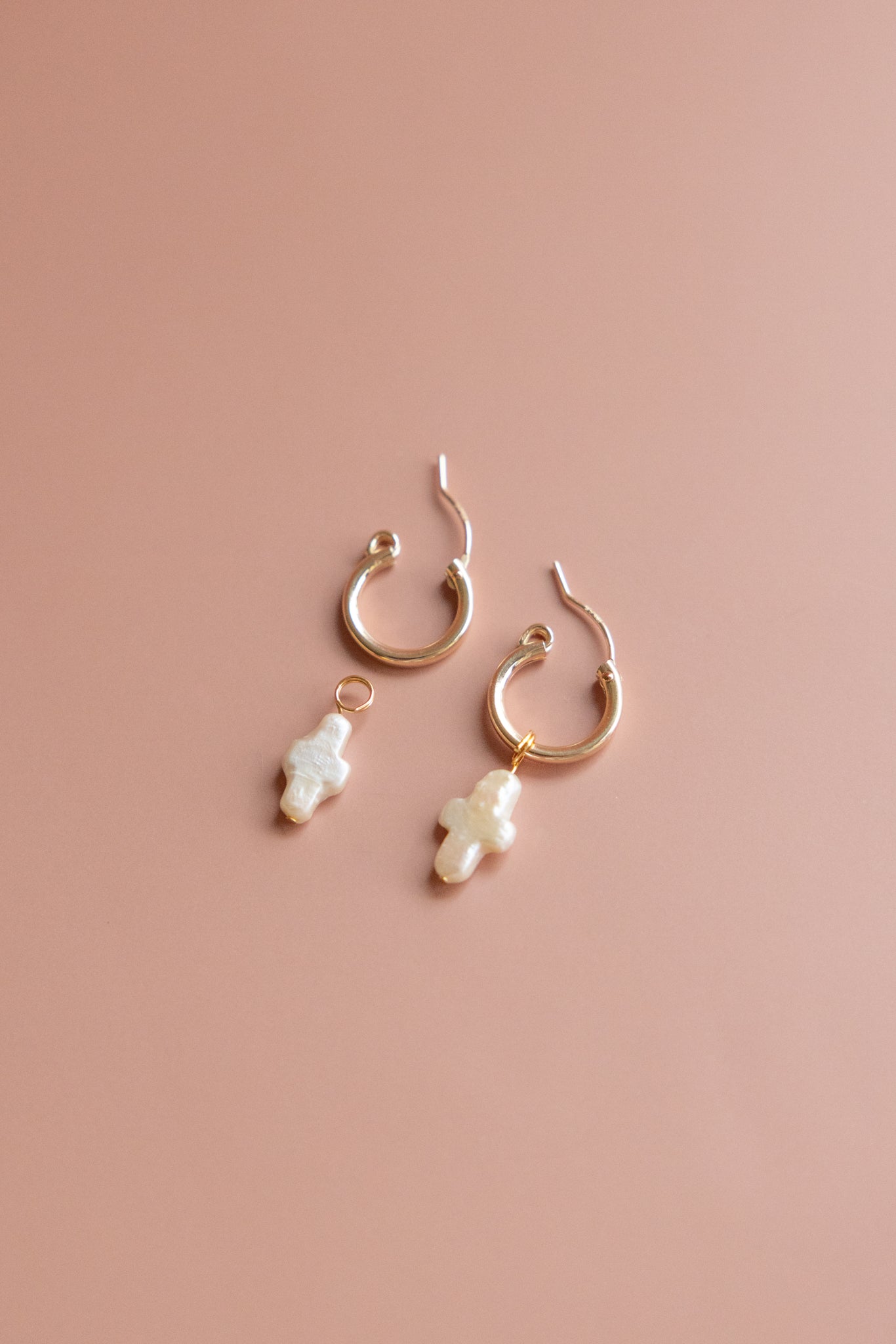 Pearl Cross Earring Charms
