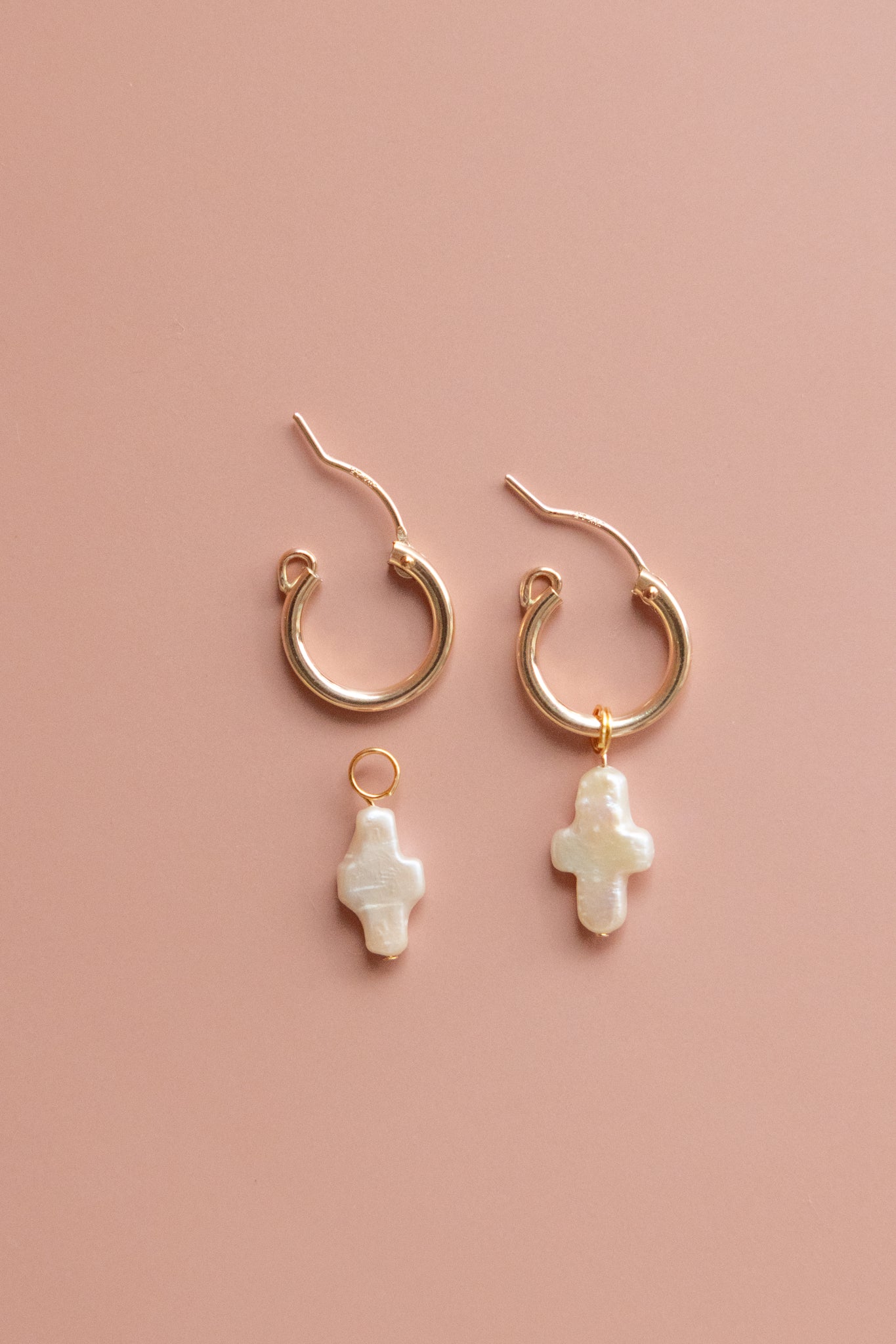 Pearl Cross Earring Charms