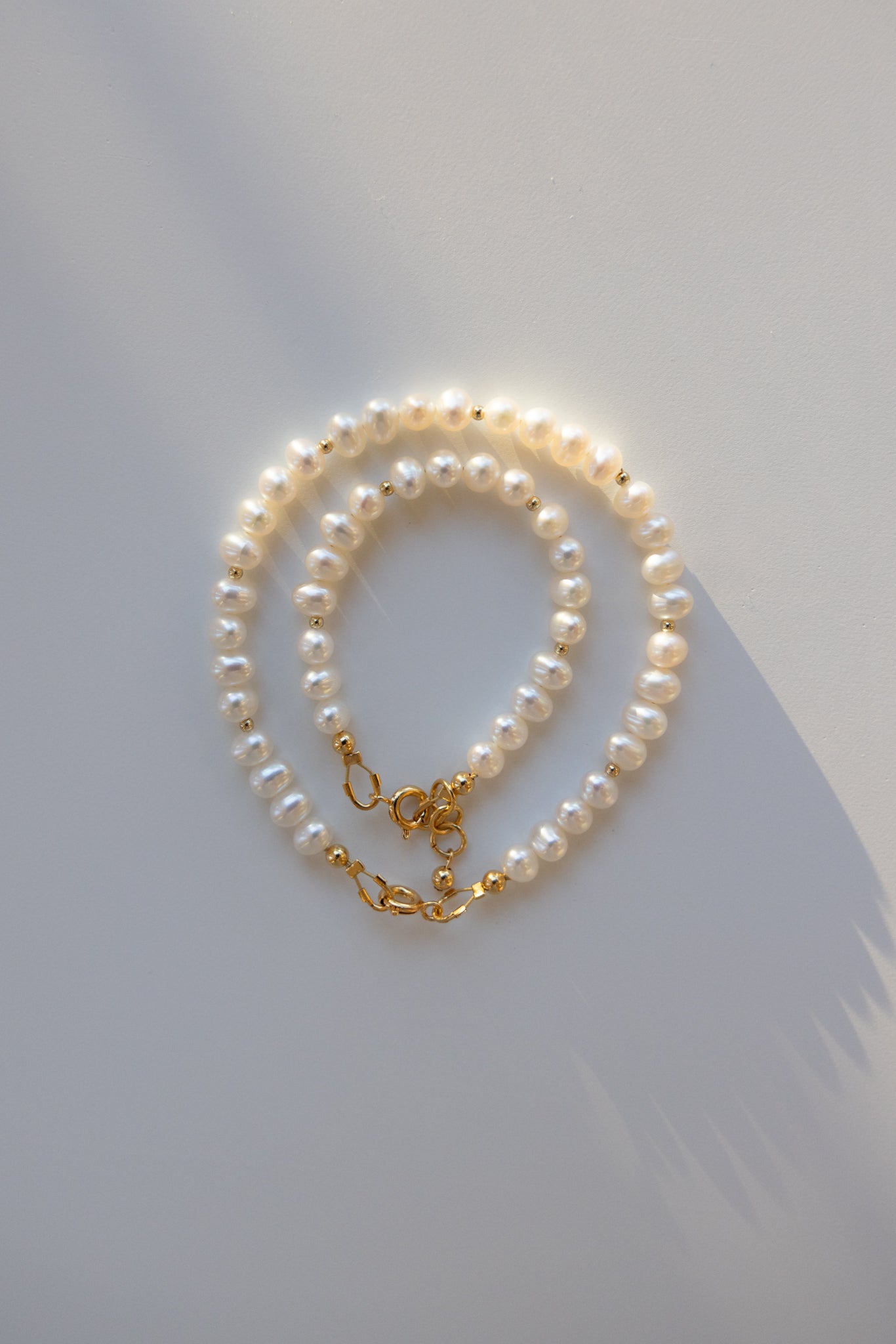 Mom + Me Pearl + Gold Bracelets