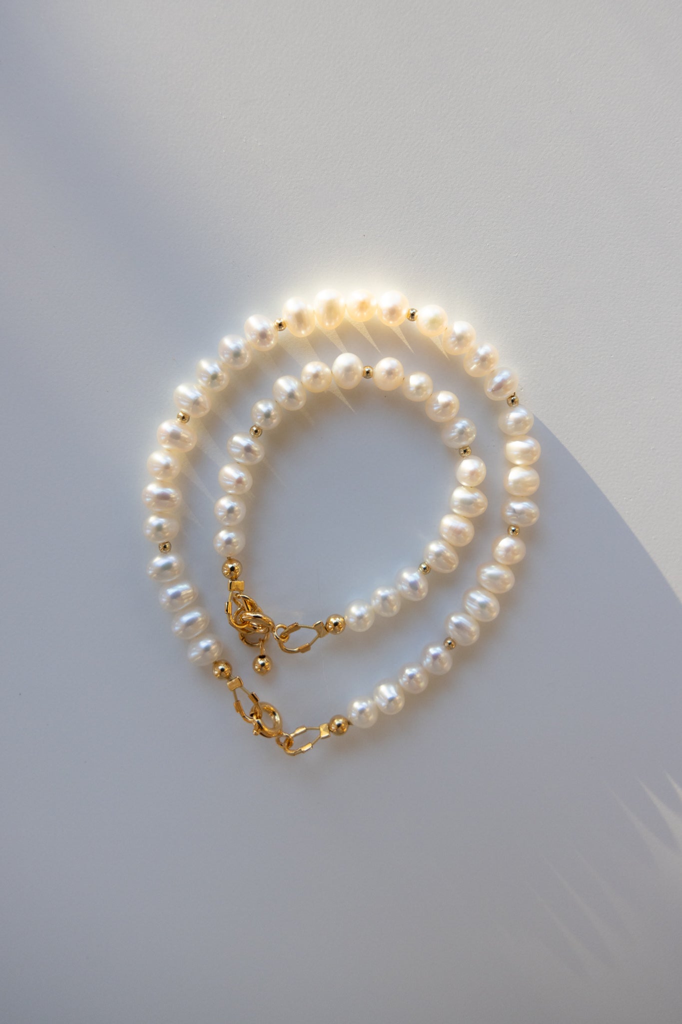 Mom + Me Pearl + Gold Bracelets