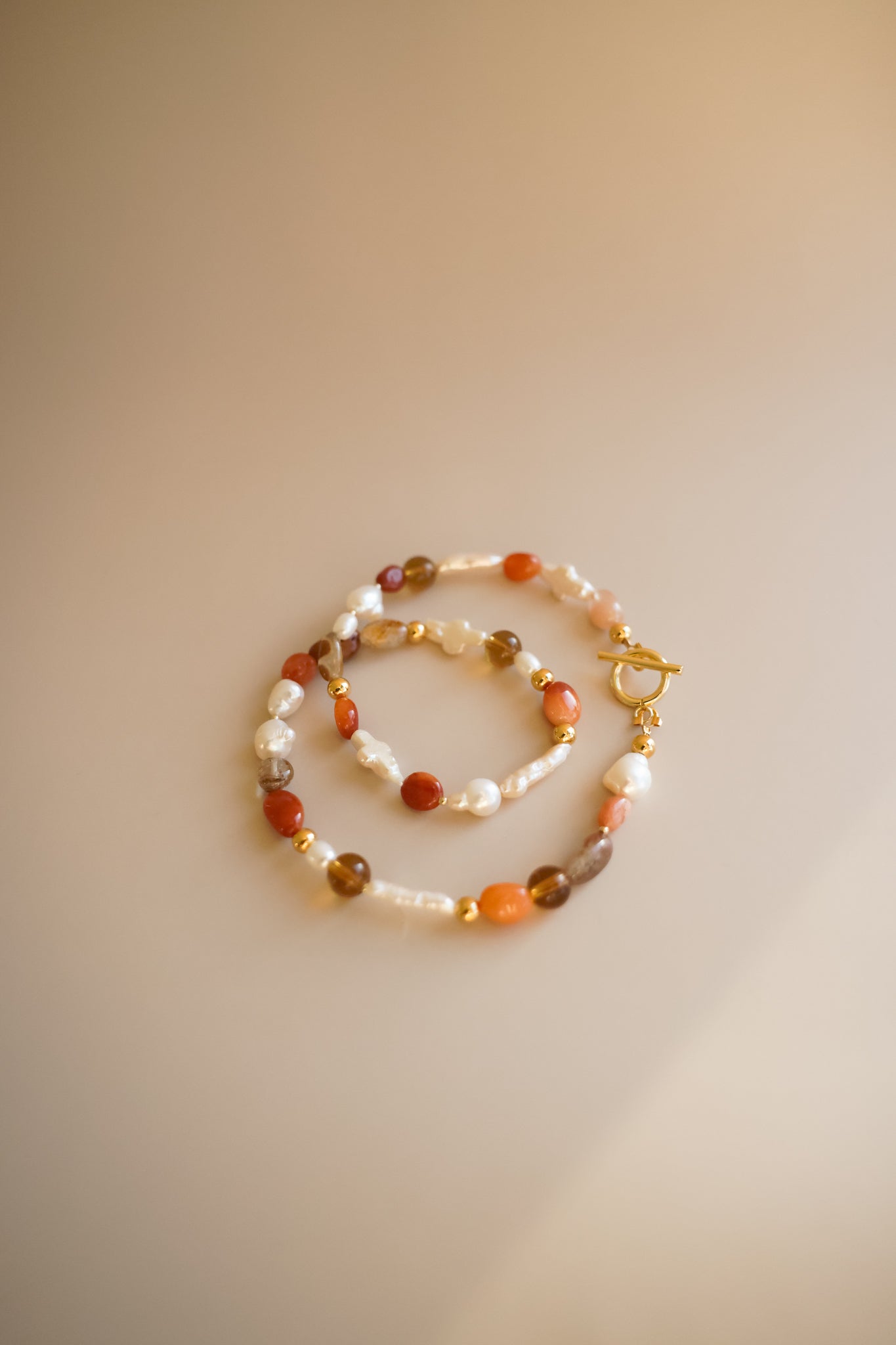 Mixed Irregular Pearl + Gemstone Necklace