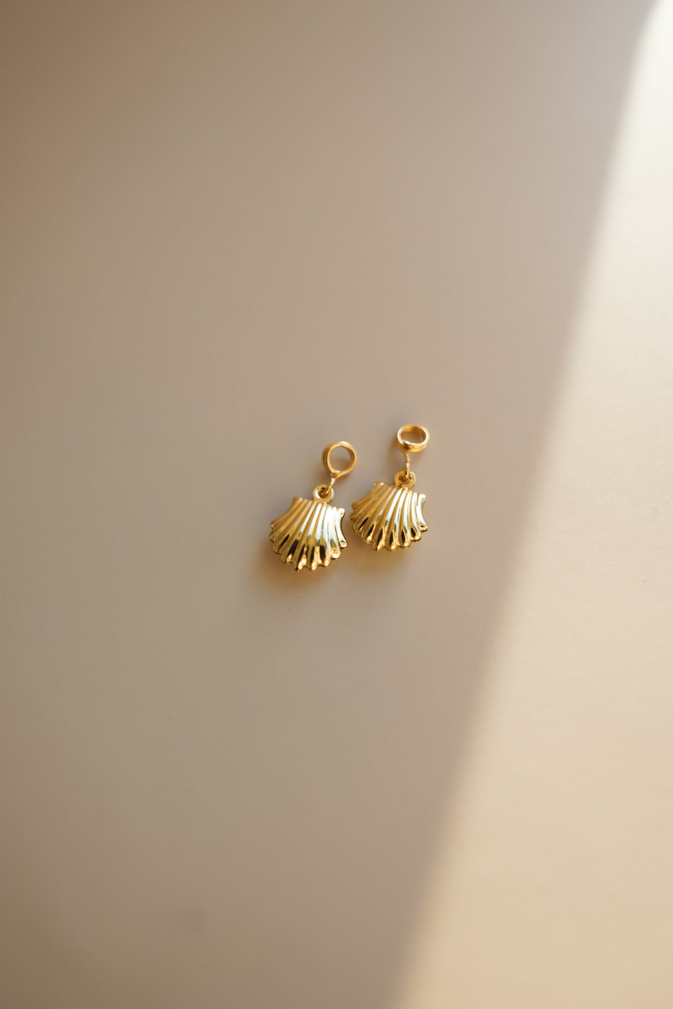 Gold Shell Earring Charms