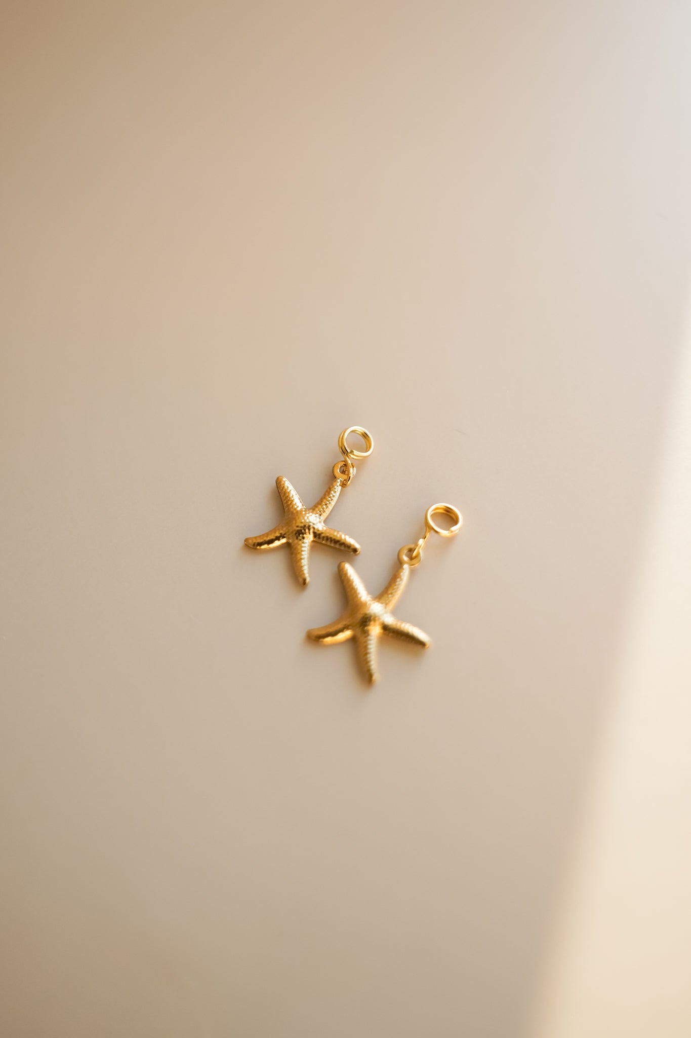Gold Starfish Earring Charms