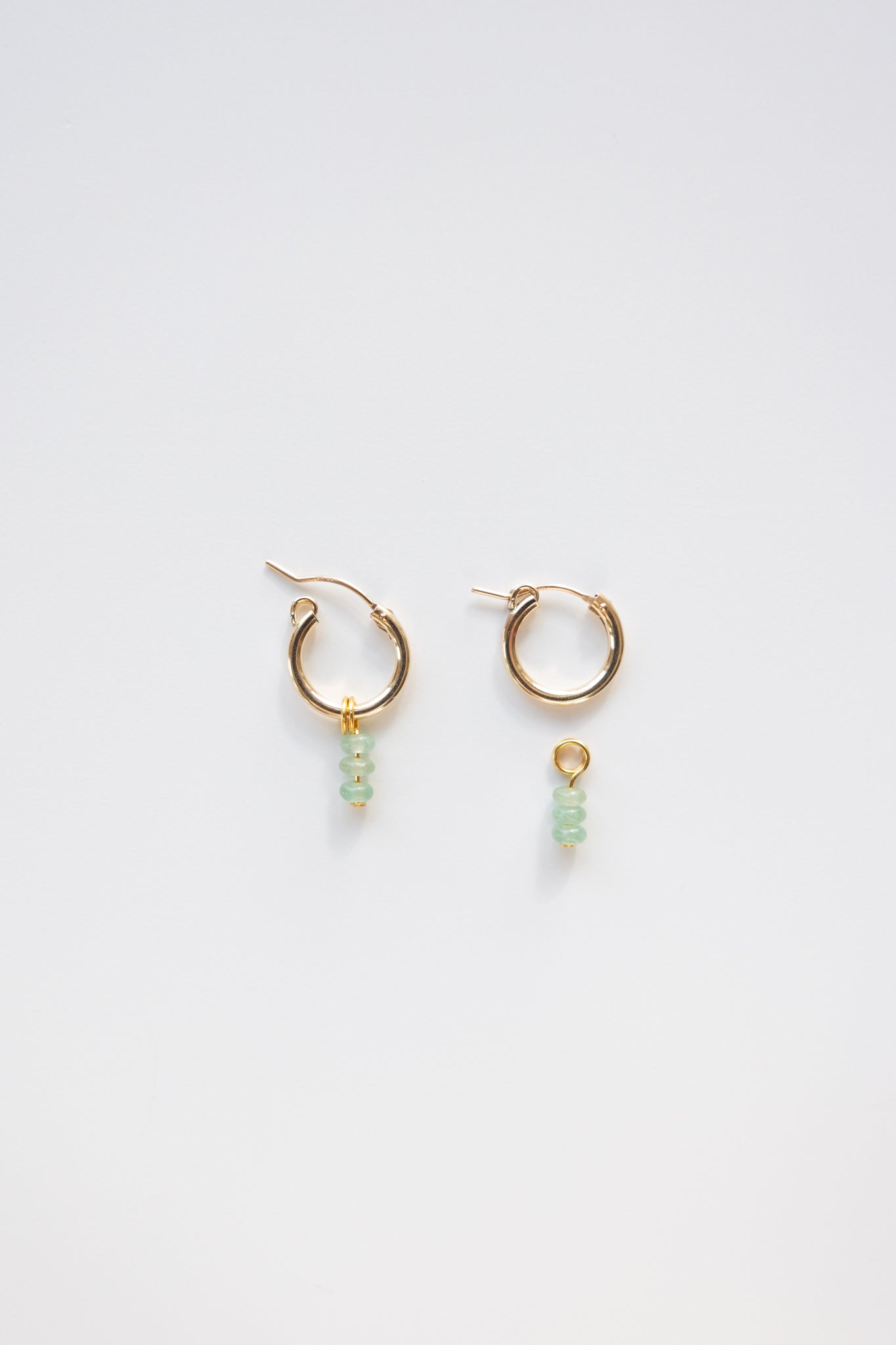 Stack of 3 Green Aventurine Earring Charms