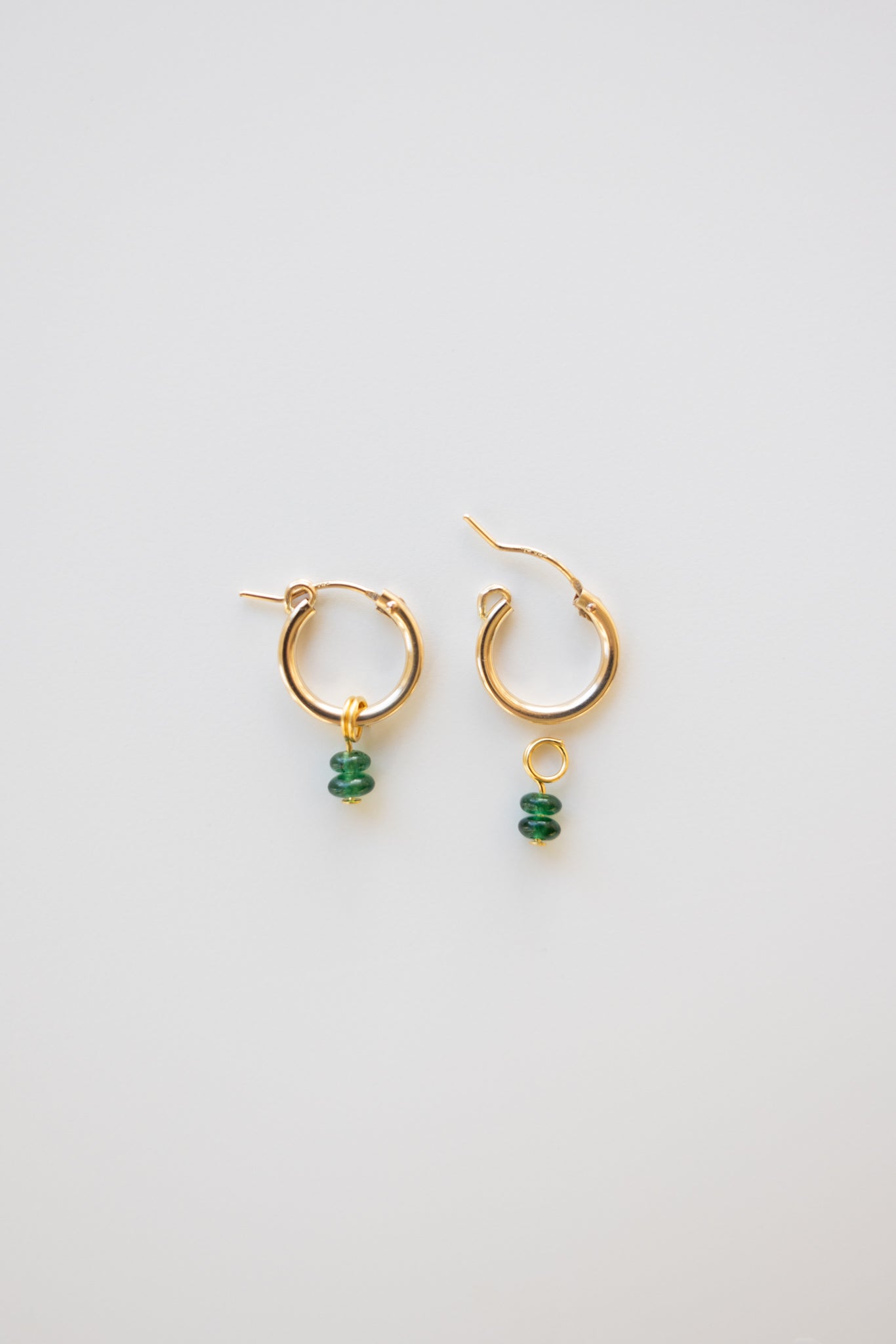 Dark Green Double Stack Earring Charms