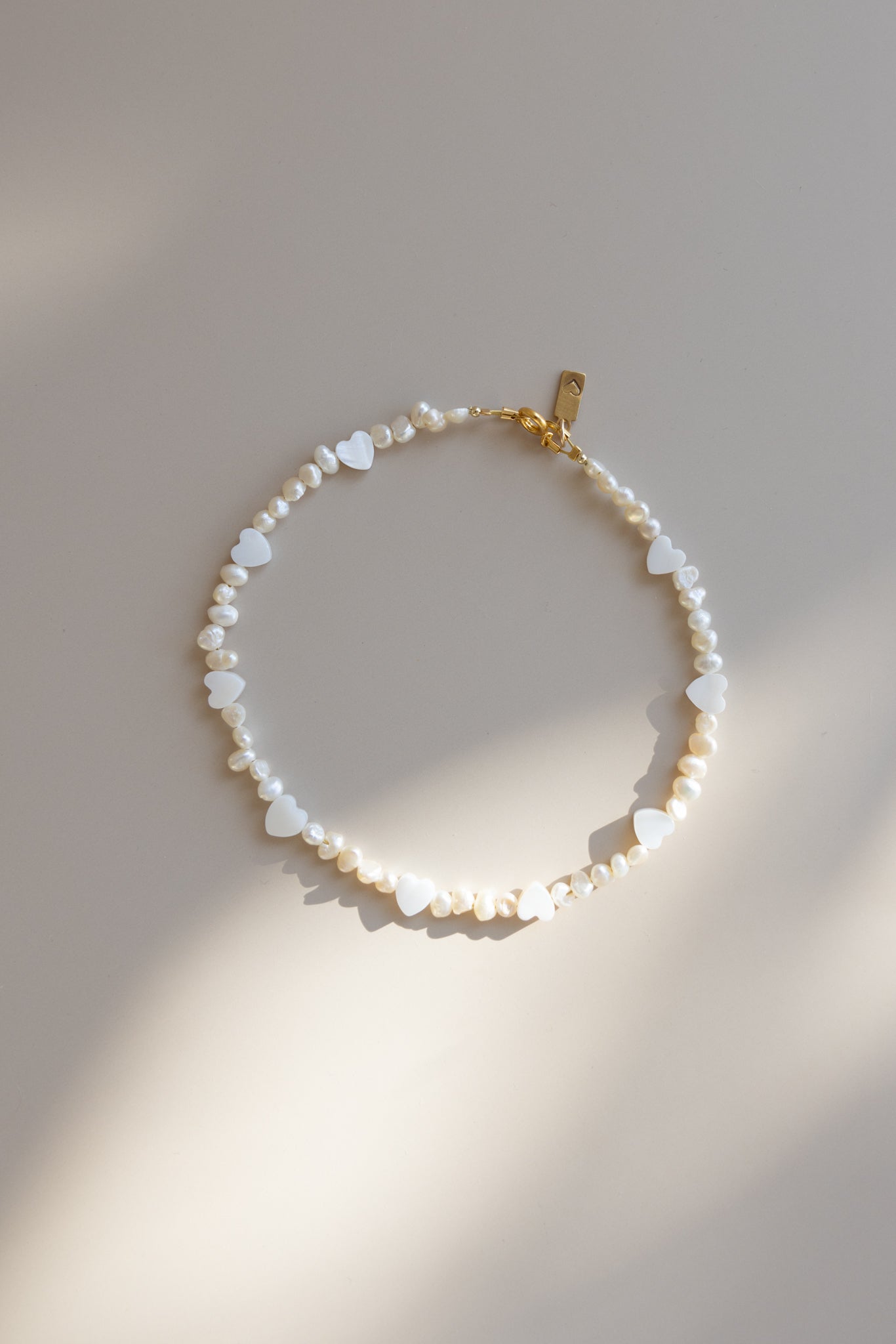 Baby + Kid Pearl + Shell Heart Necklace