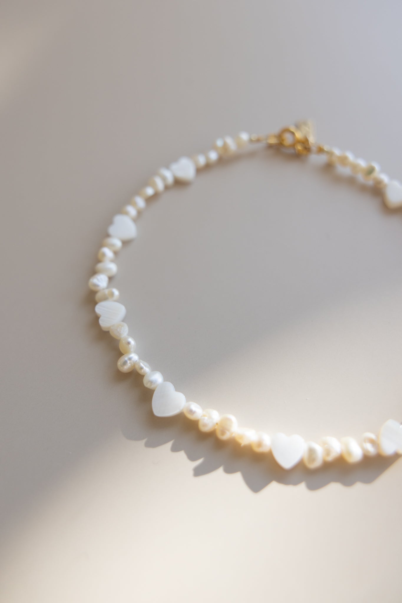 Baby + Kid Pearl + Shell Heart Necklace