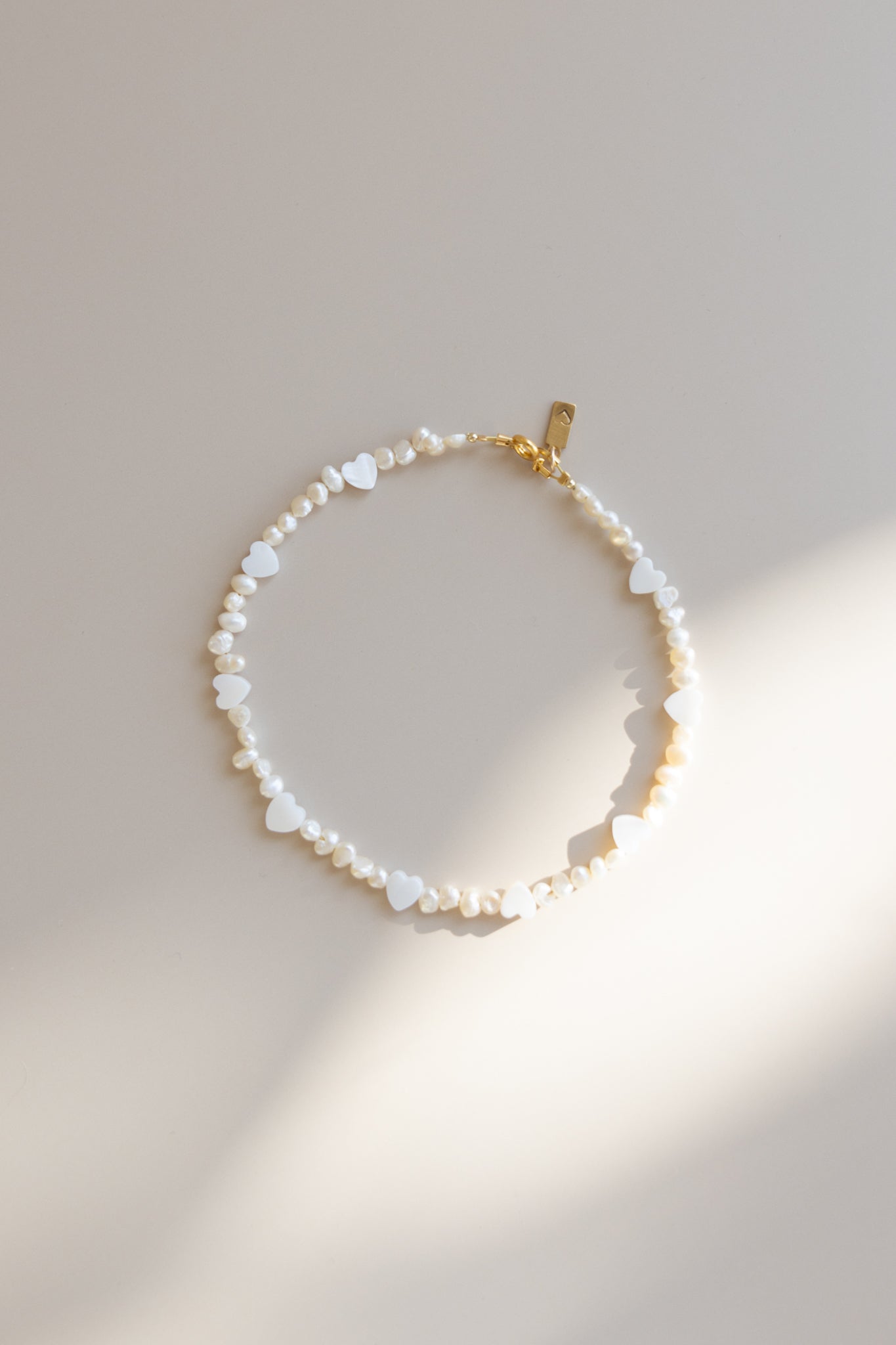 Baby + Kid Pearl + Shell Heart Necklace
