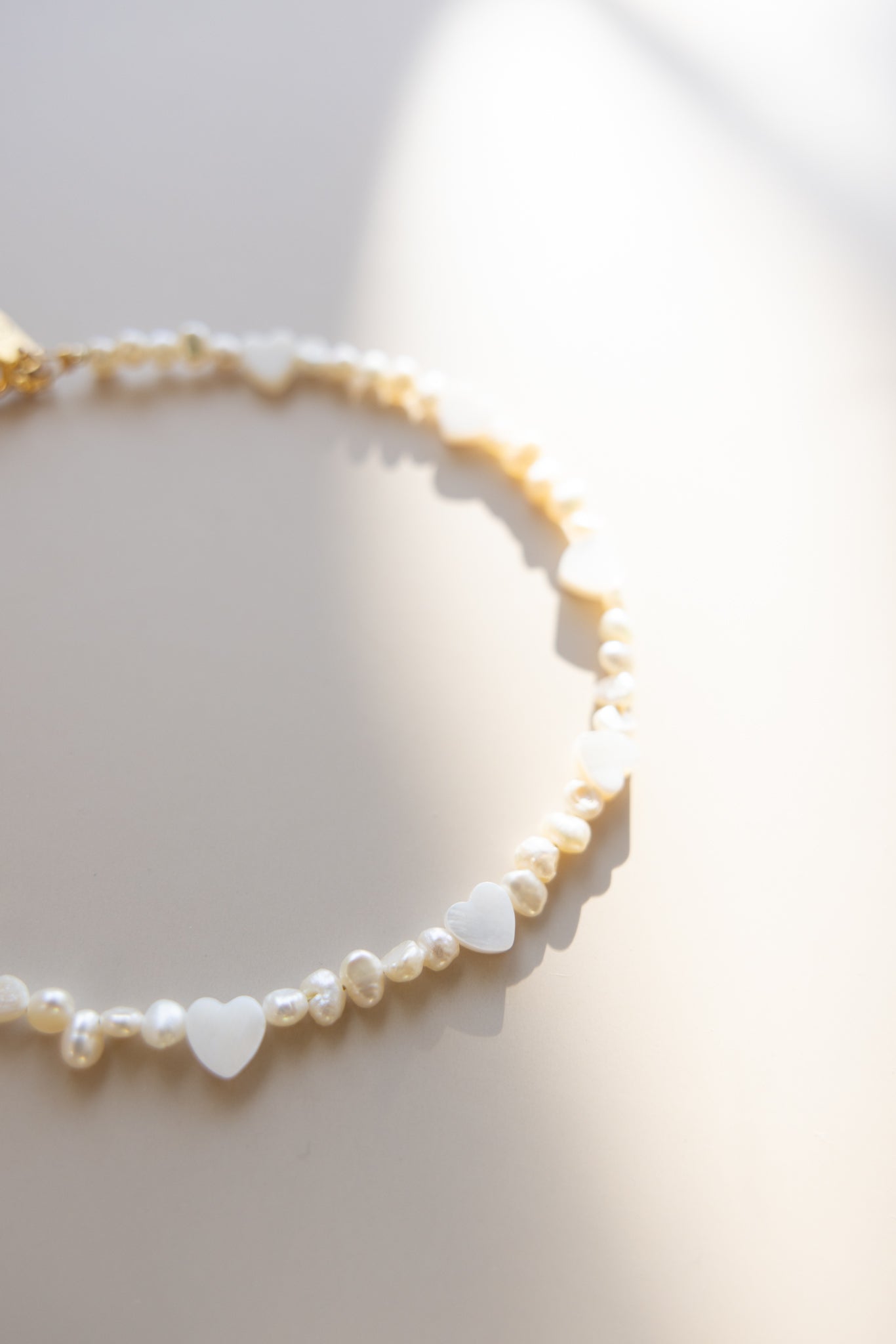 Baby + Kid Pearl + Shell Heart Necklace