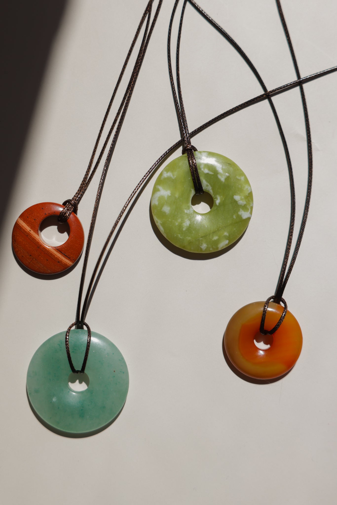 Red Jasper Cord Pendant Necklace