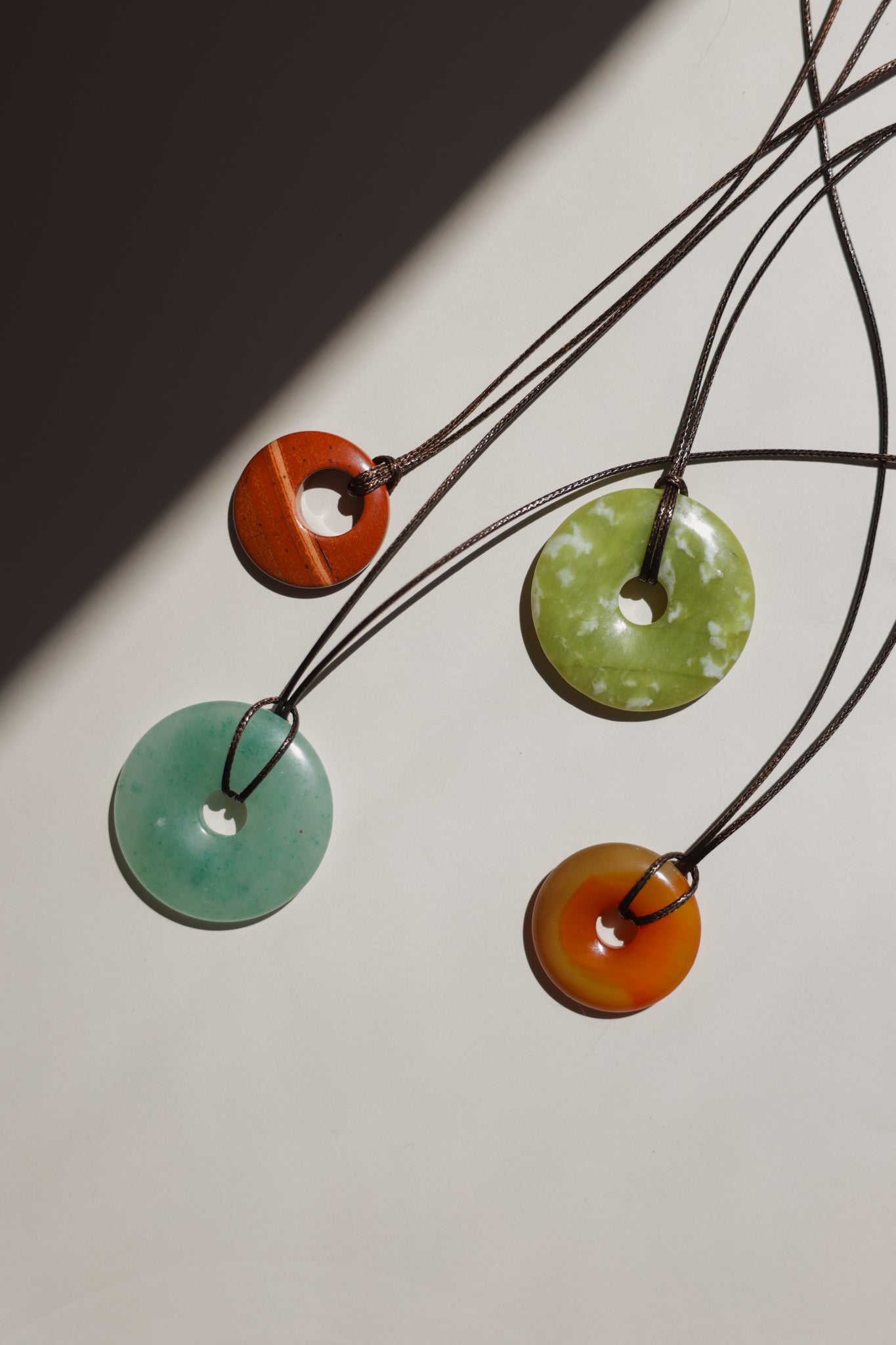 Green Aventurine Cord Pendant Necklace