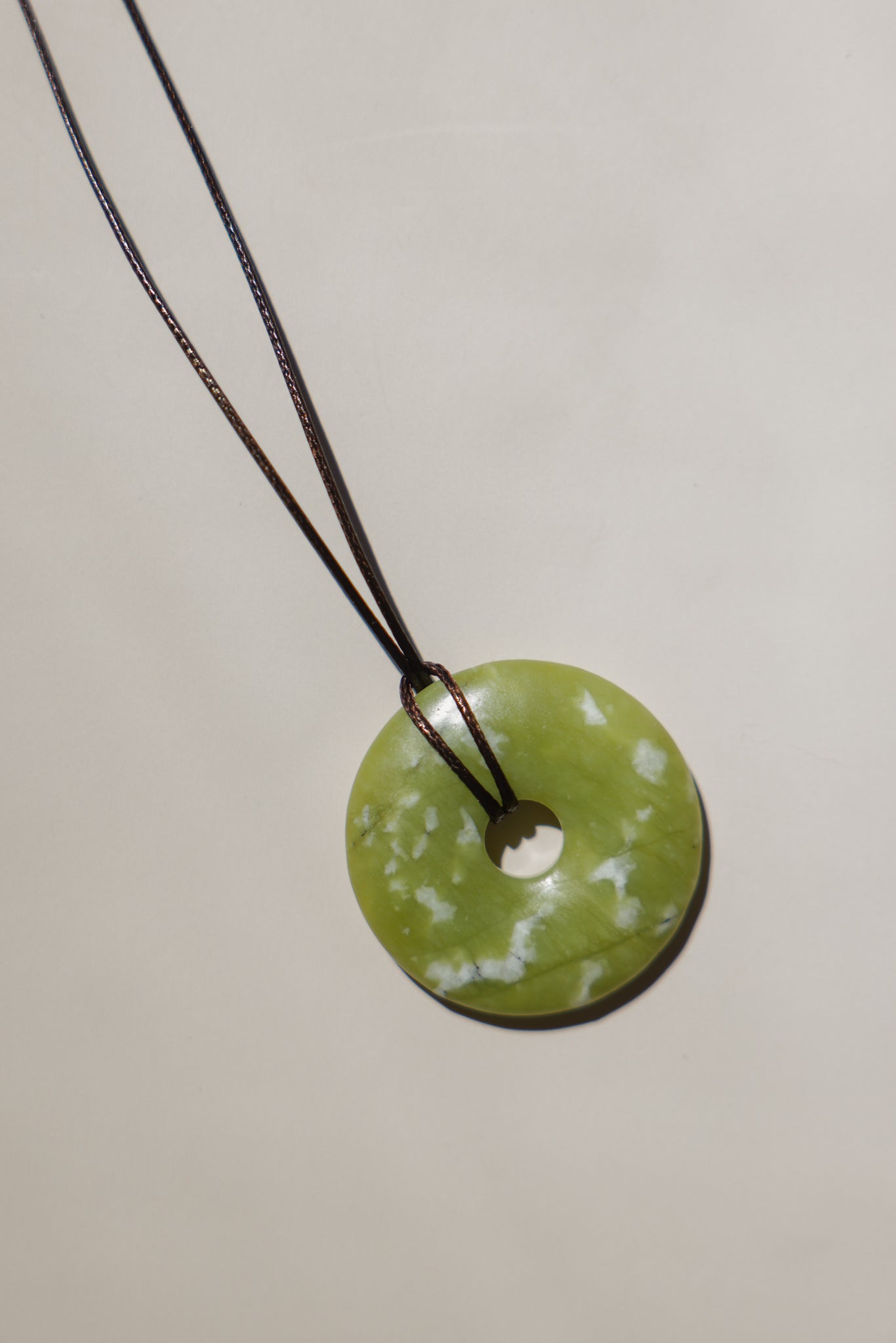 Jade Cord Pendant Necklace