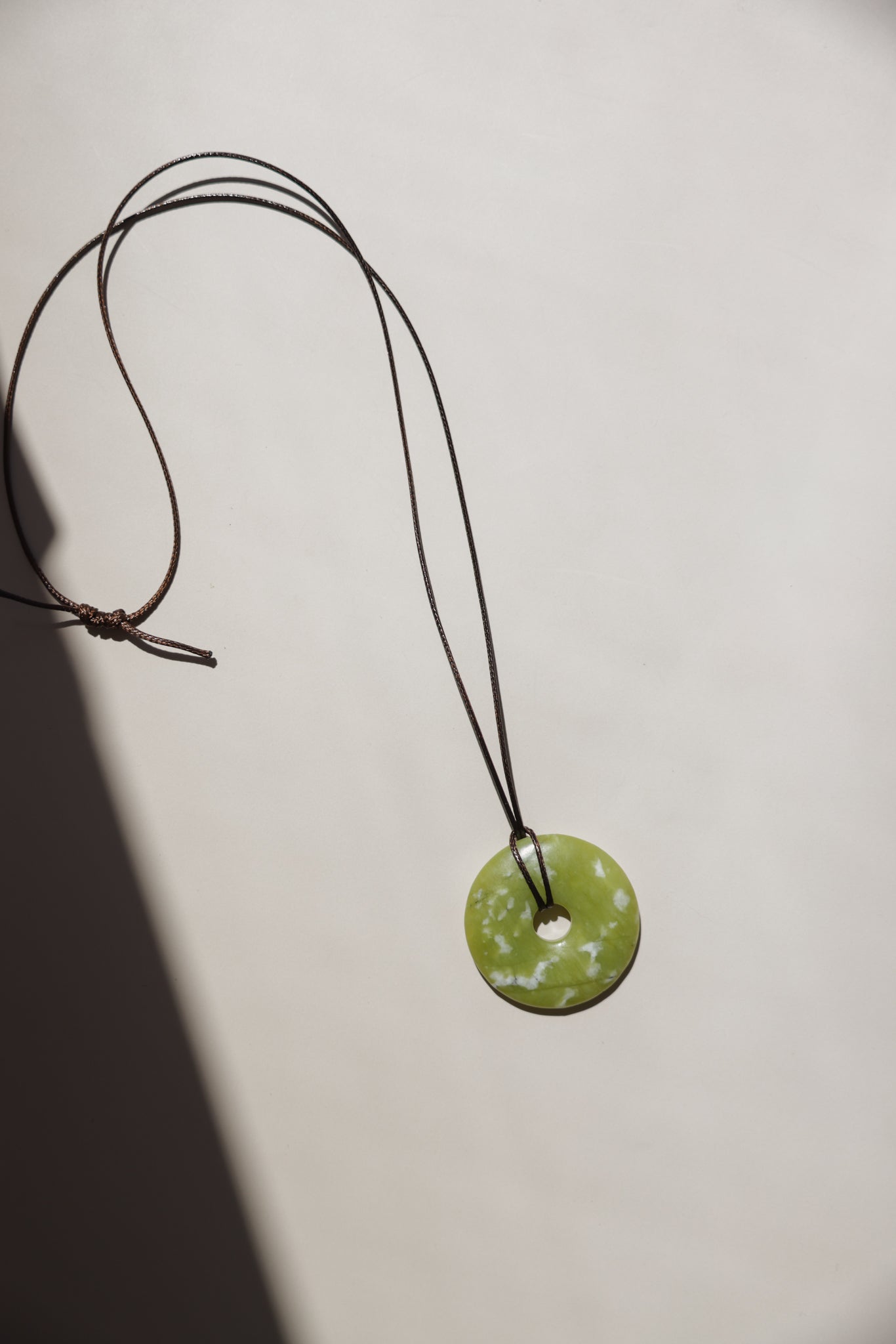 Jade Cord Pendant Necklace