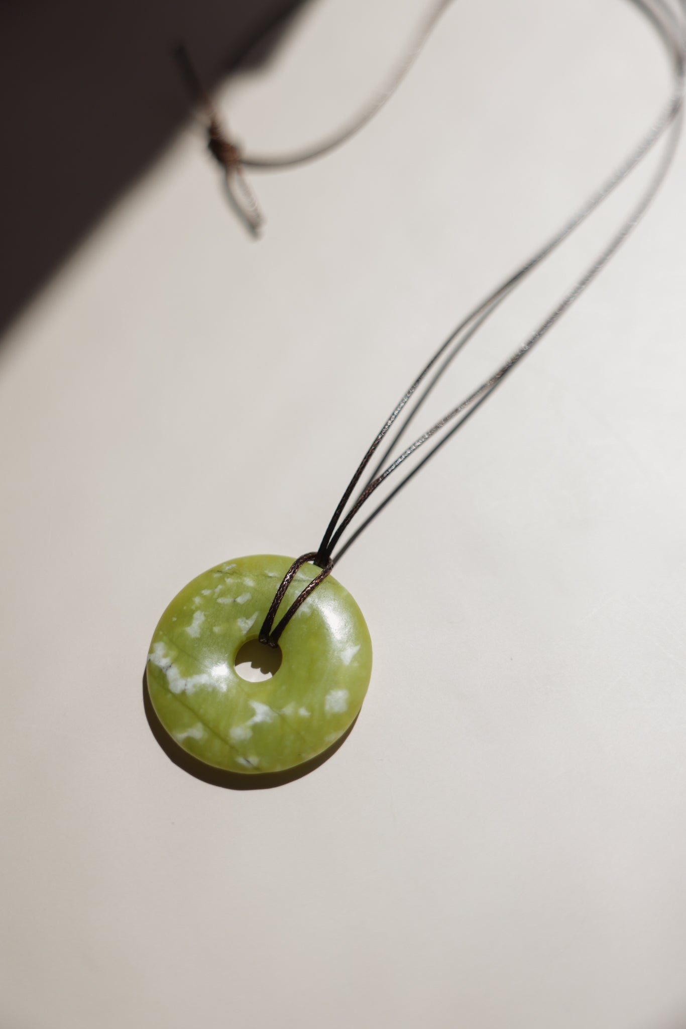 Jade Cord Pendant Necklace