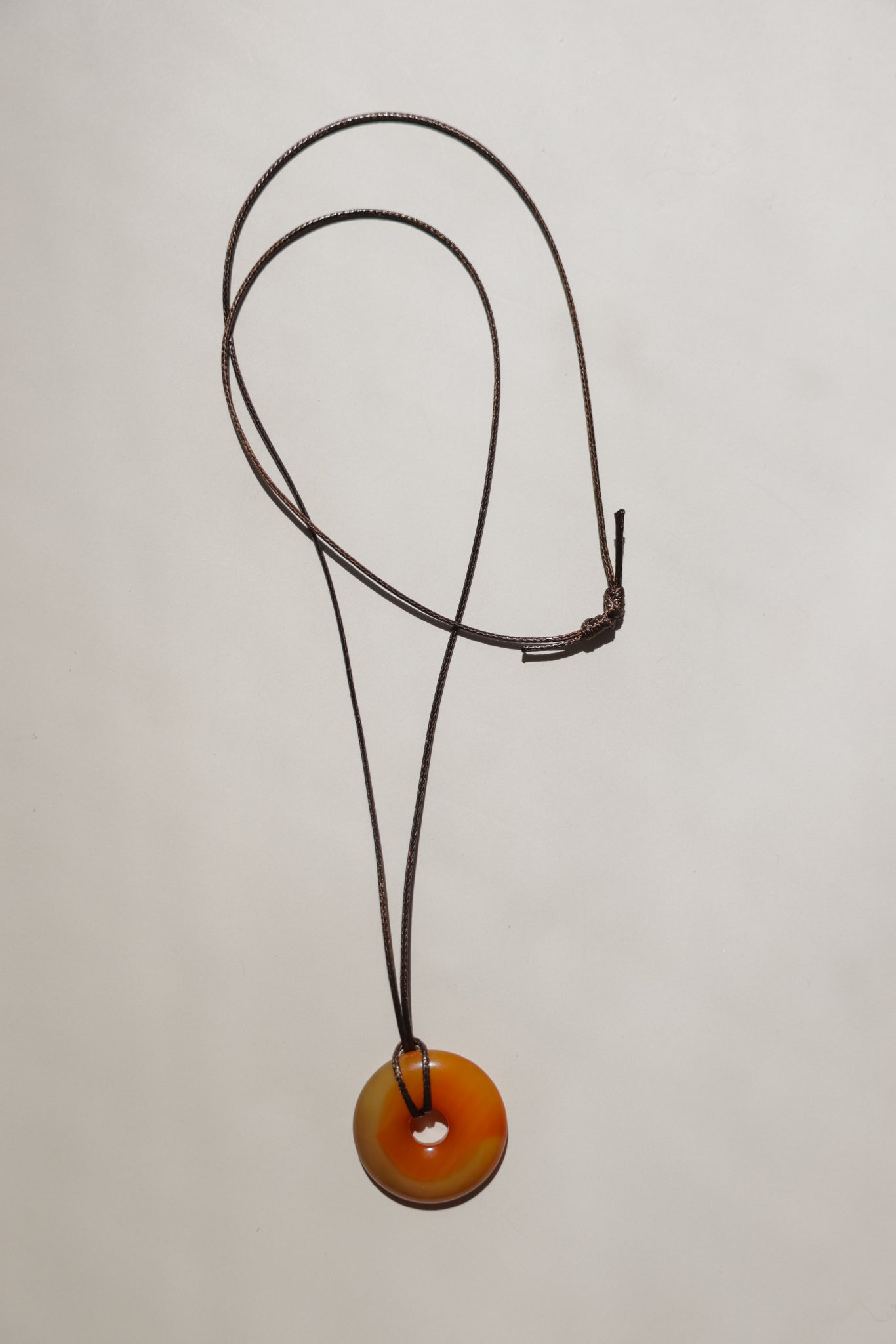 Red Agate Cord Pendant Necklace