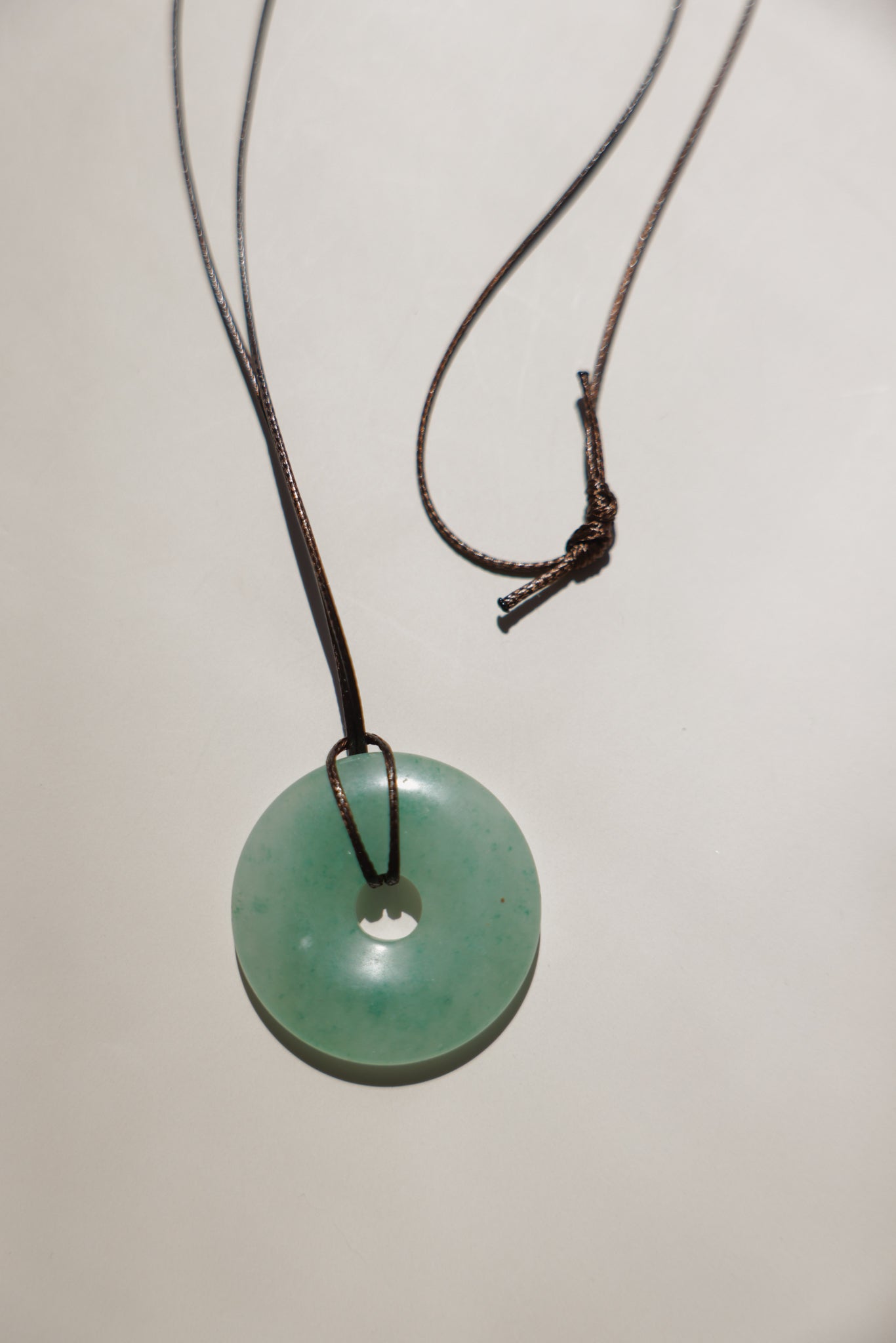 Green Aventurine Cord Pendant Necklace