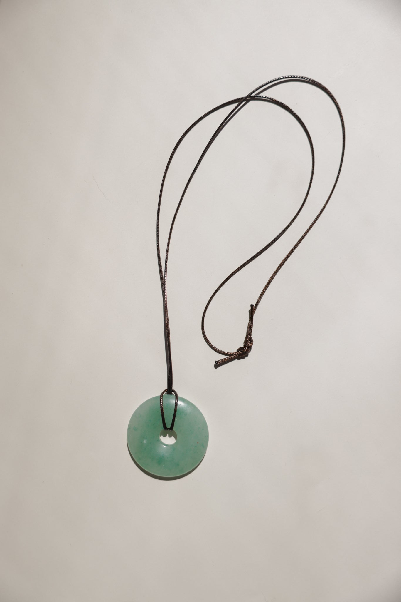 Green Aventurine Cord Pendant Necklace