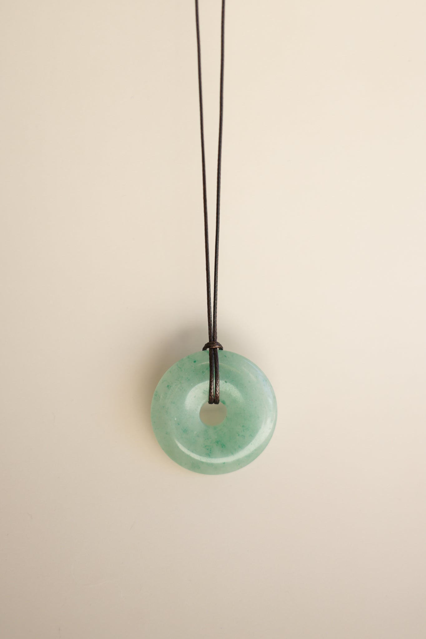 Green Aventurine Cord Pendant Necklace