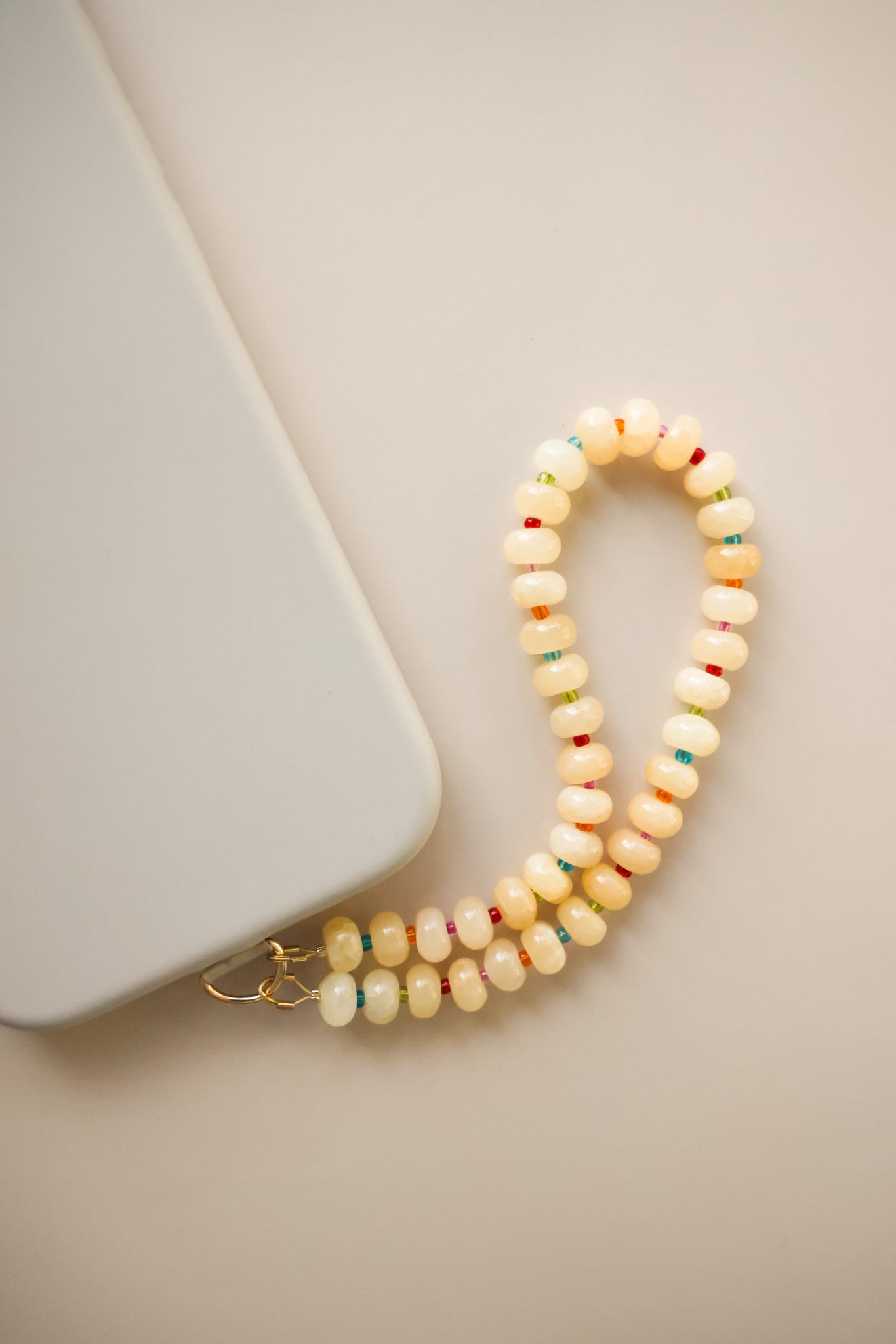 Yellow + Rainbow Phone Charm