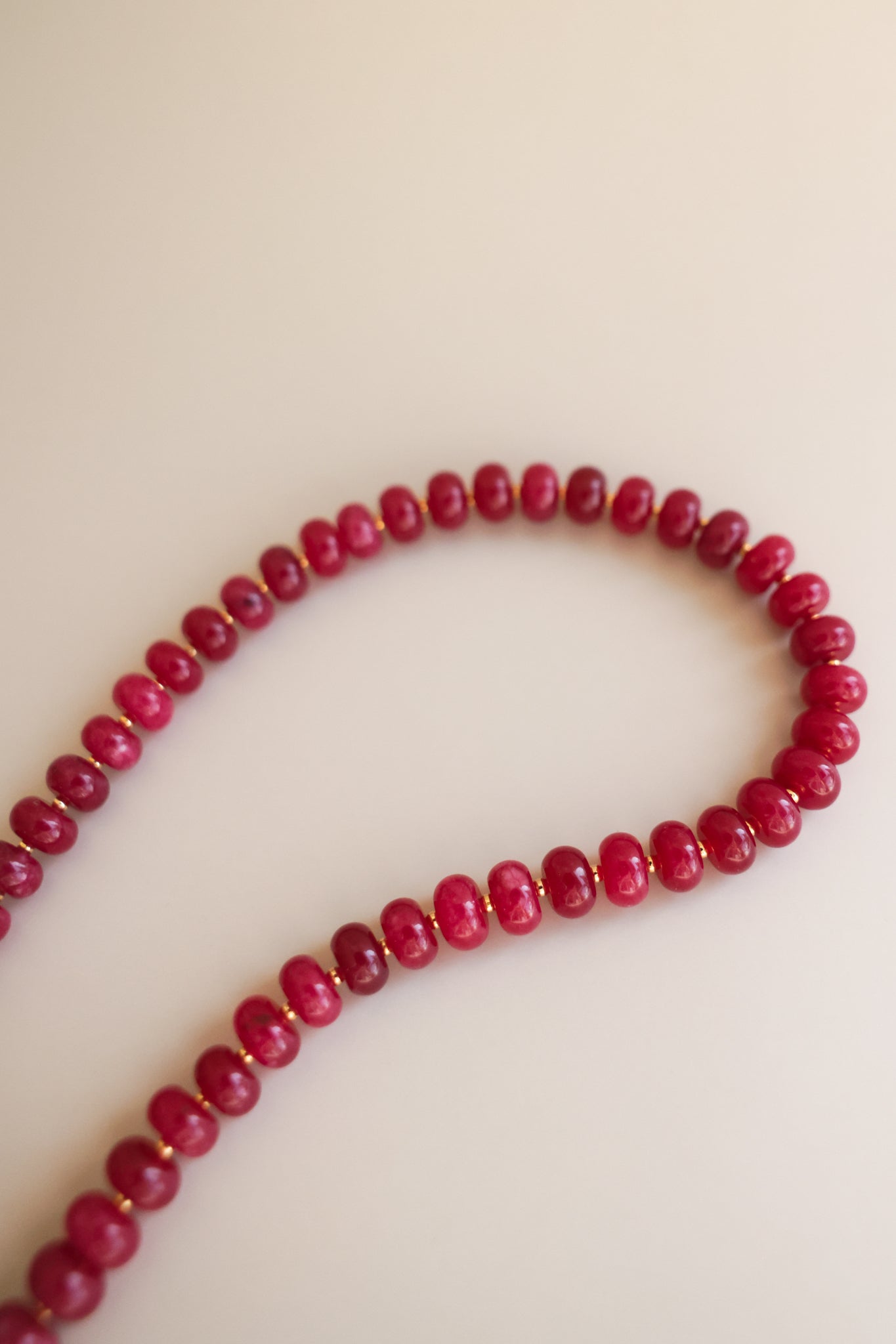 Strawberry Quartz Necklace + Coin Pearl Pendant