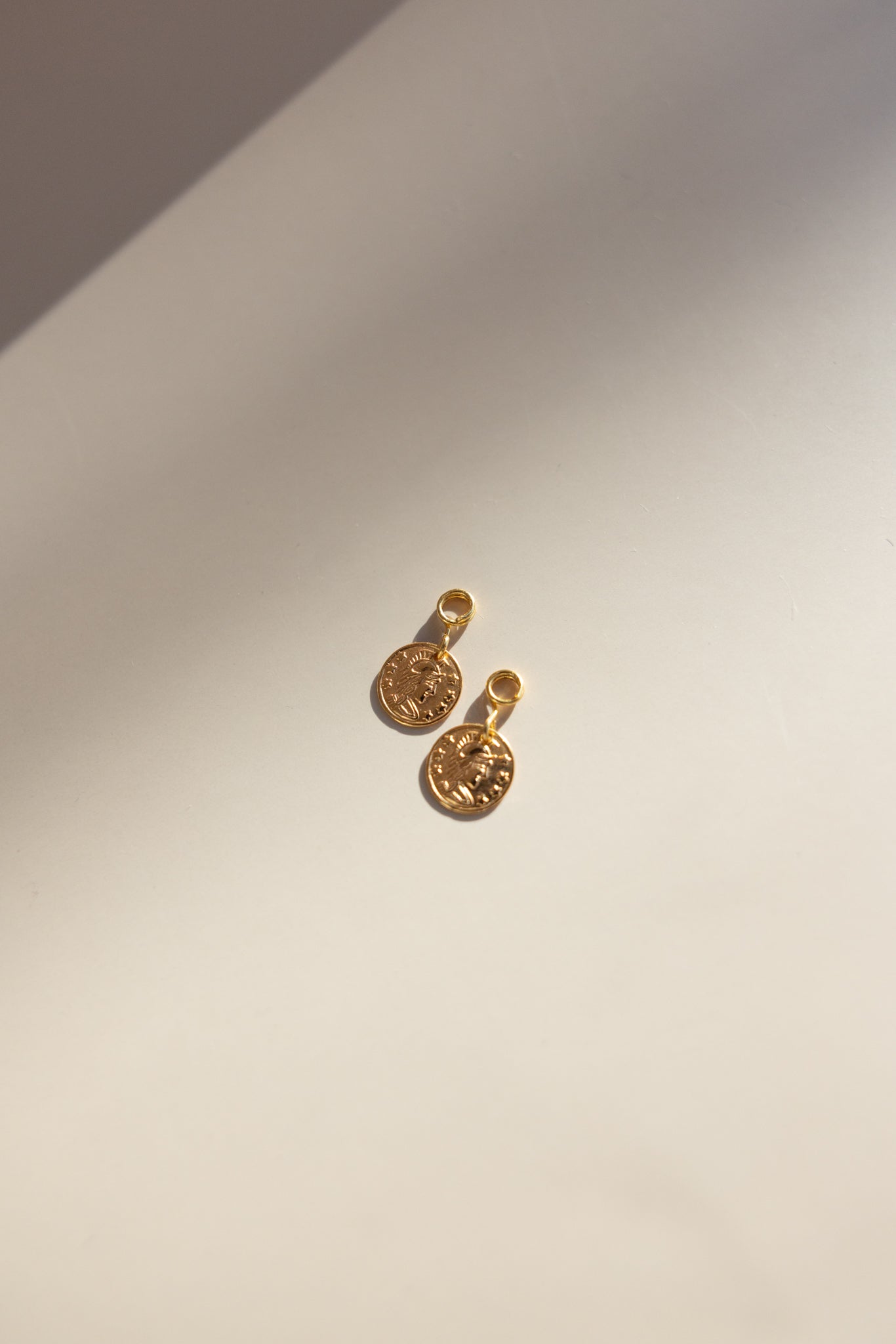 Gold Coin Earring Charms