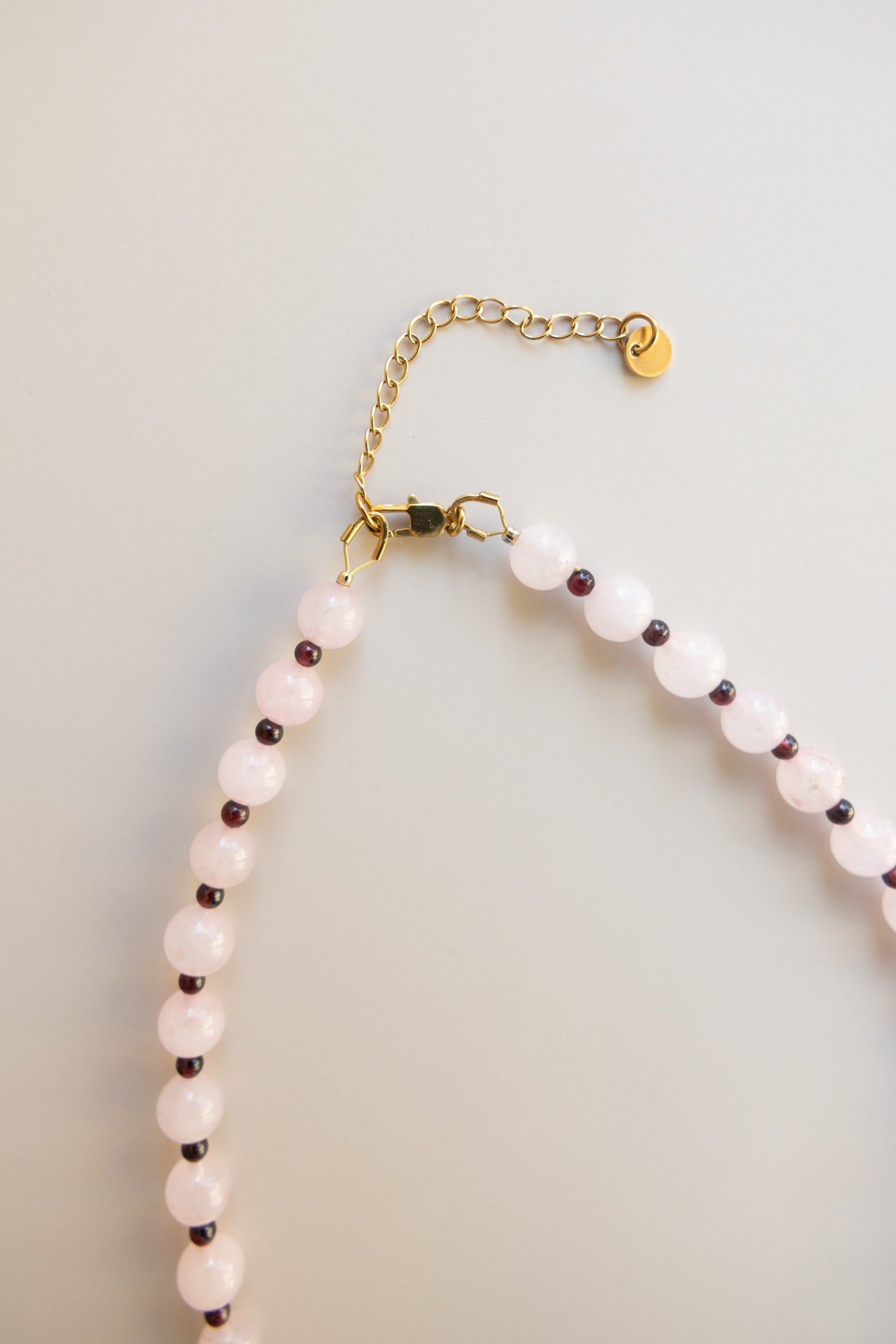 Rose Quartz and Garnet + Pearl Necklace
