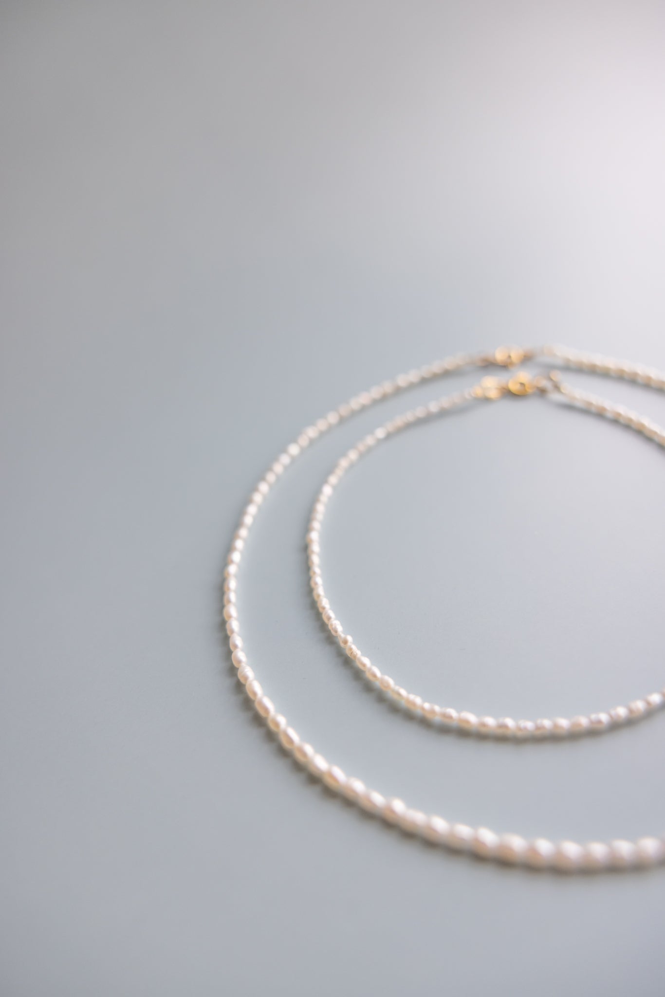 Mom + Me Rice Pearl Necklace Set