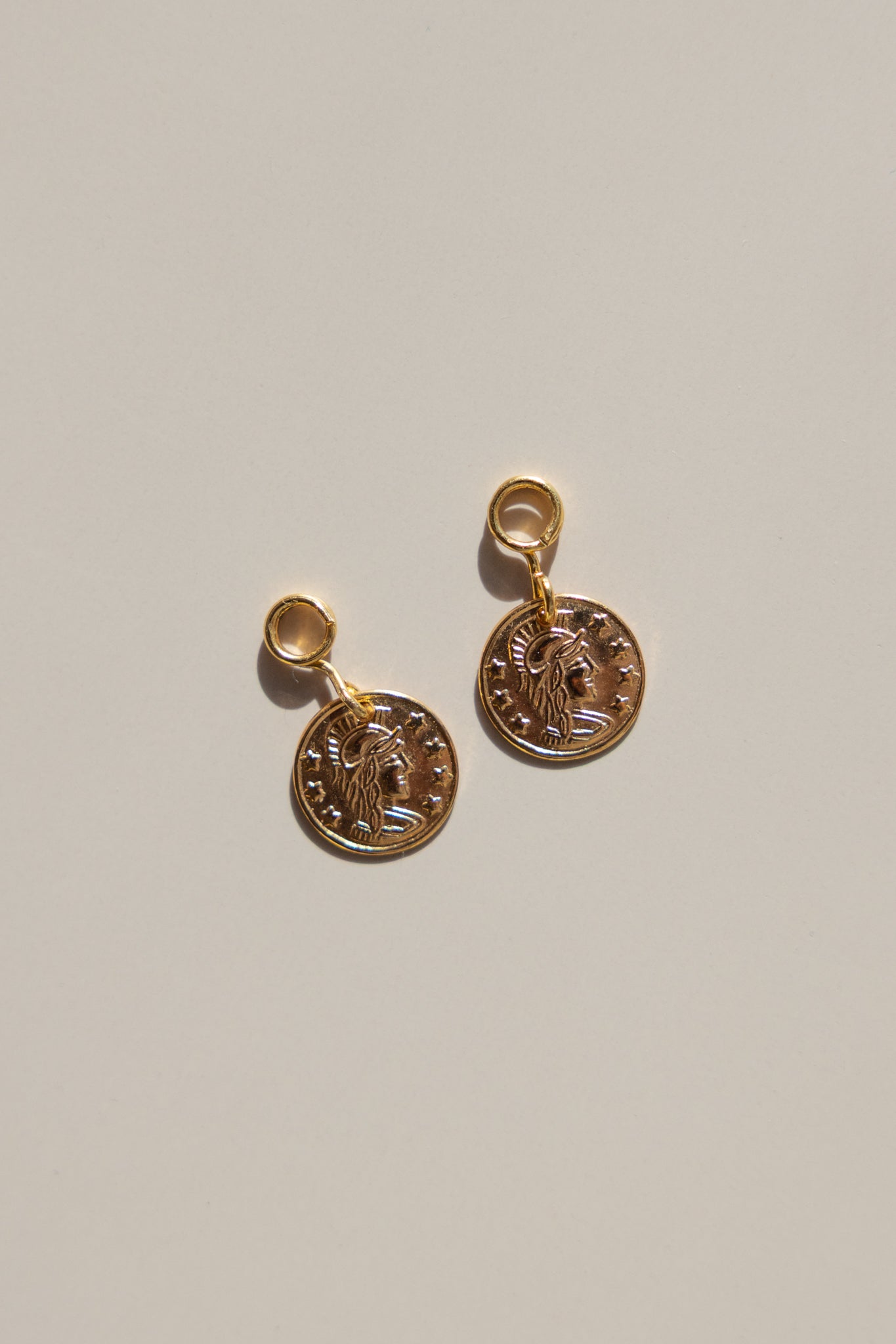Gold Coin Earring Charms