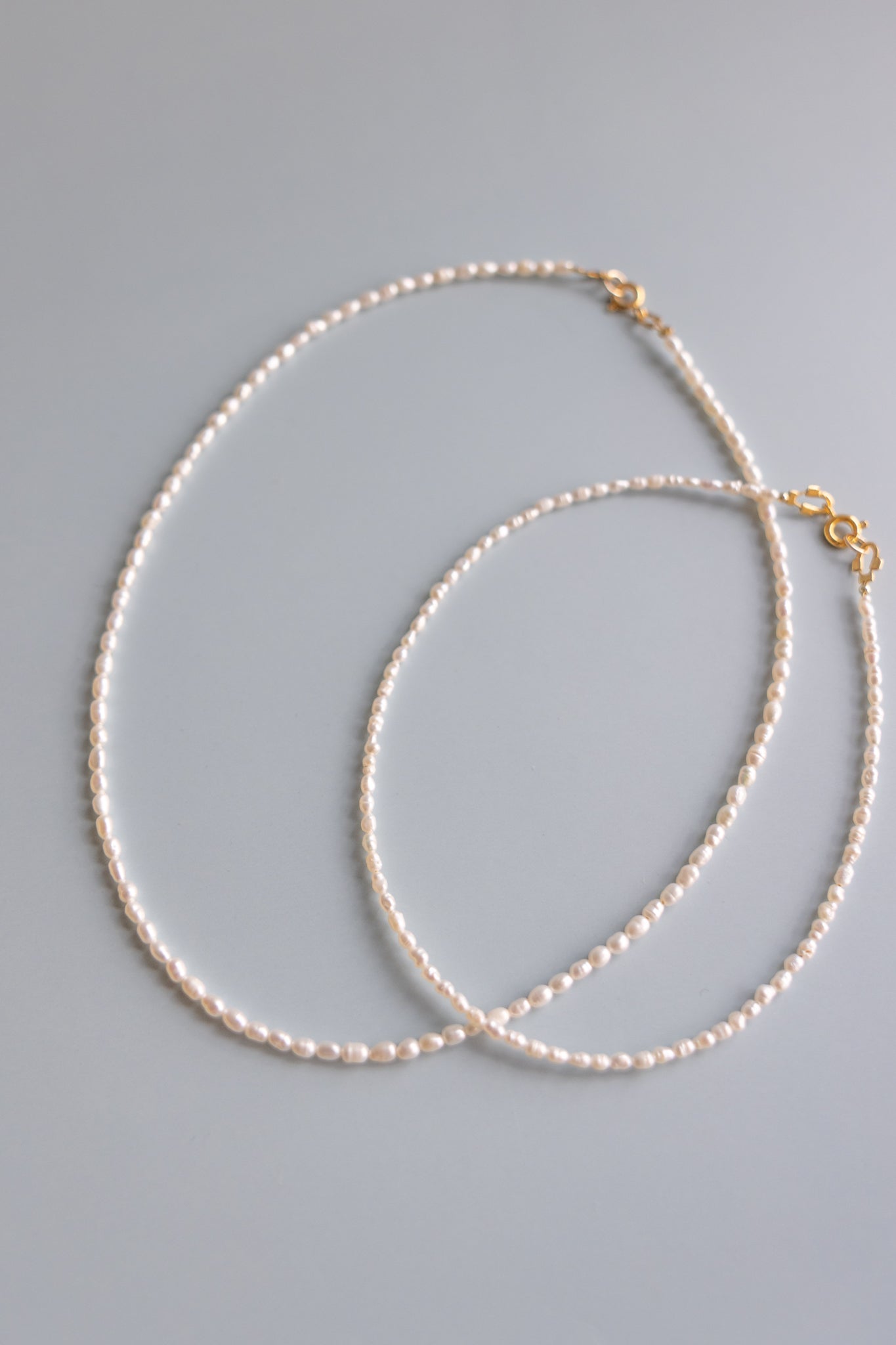 Mom + Me Rice Pearl Necklace Set