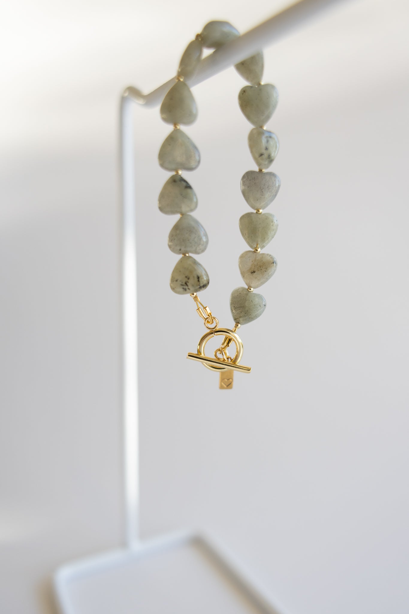 Labradorite Heart Bracelet