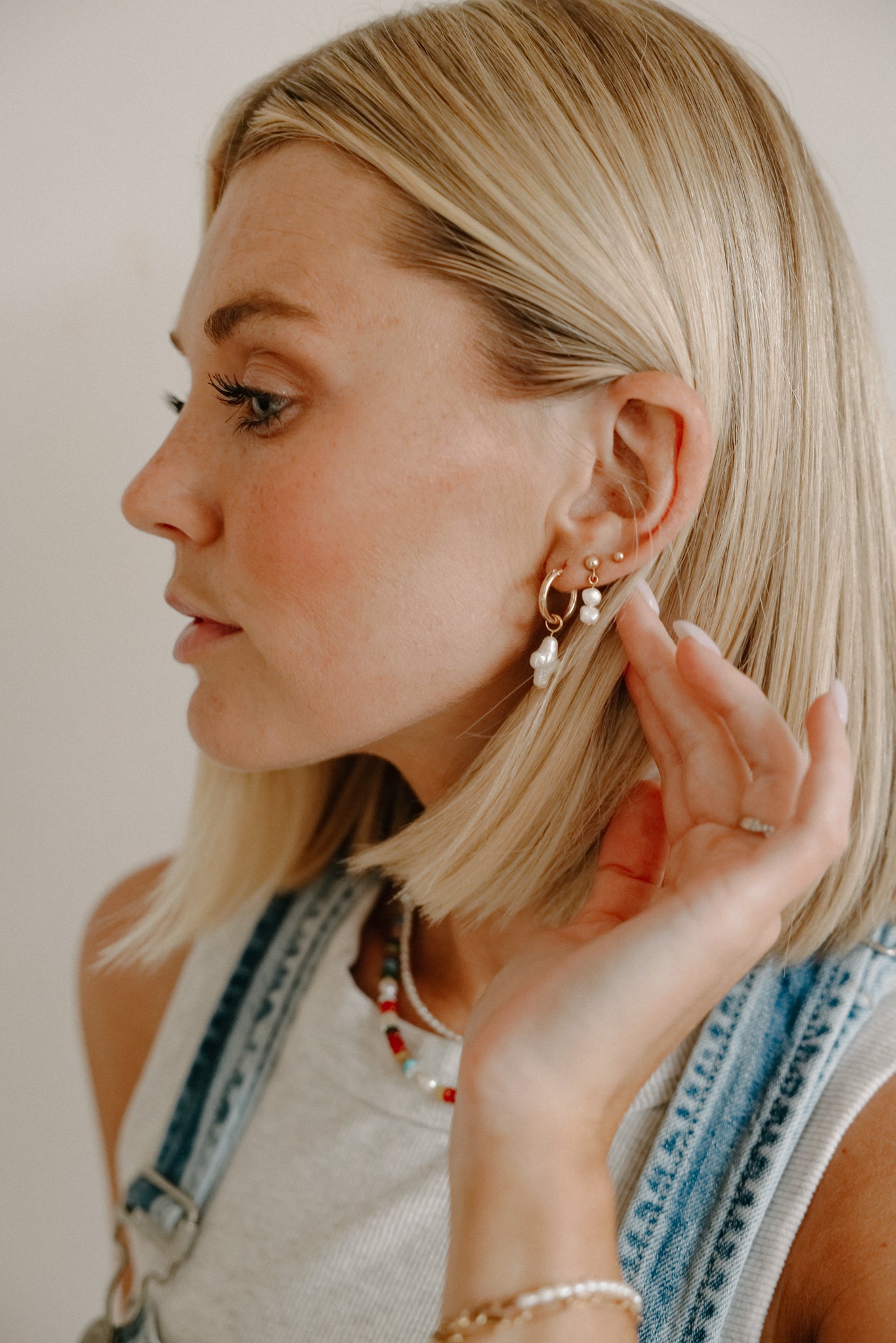 Pearl Cross Earring Charms