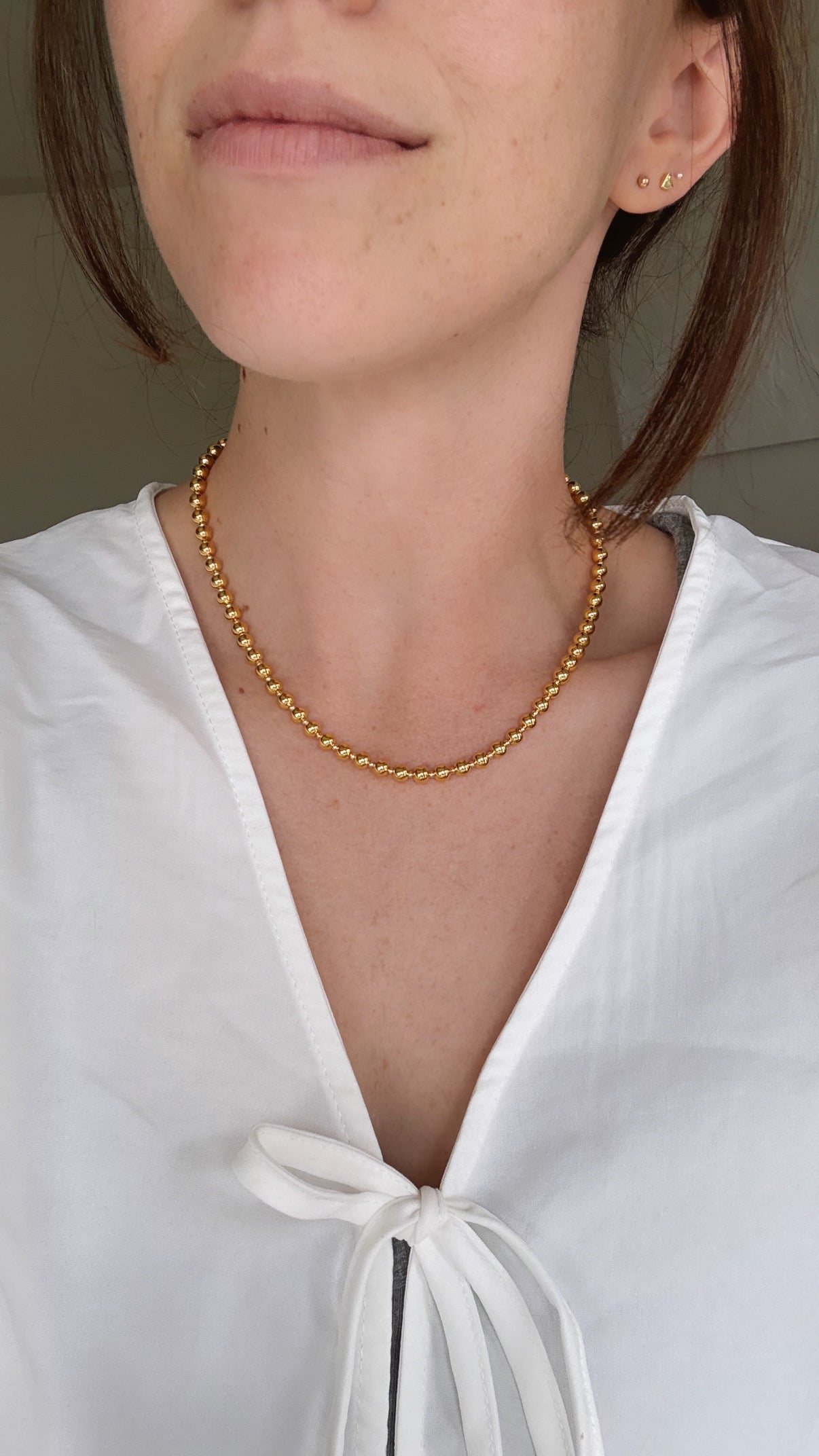 Gold Beaded Necklace