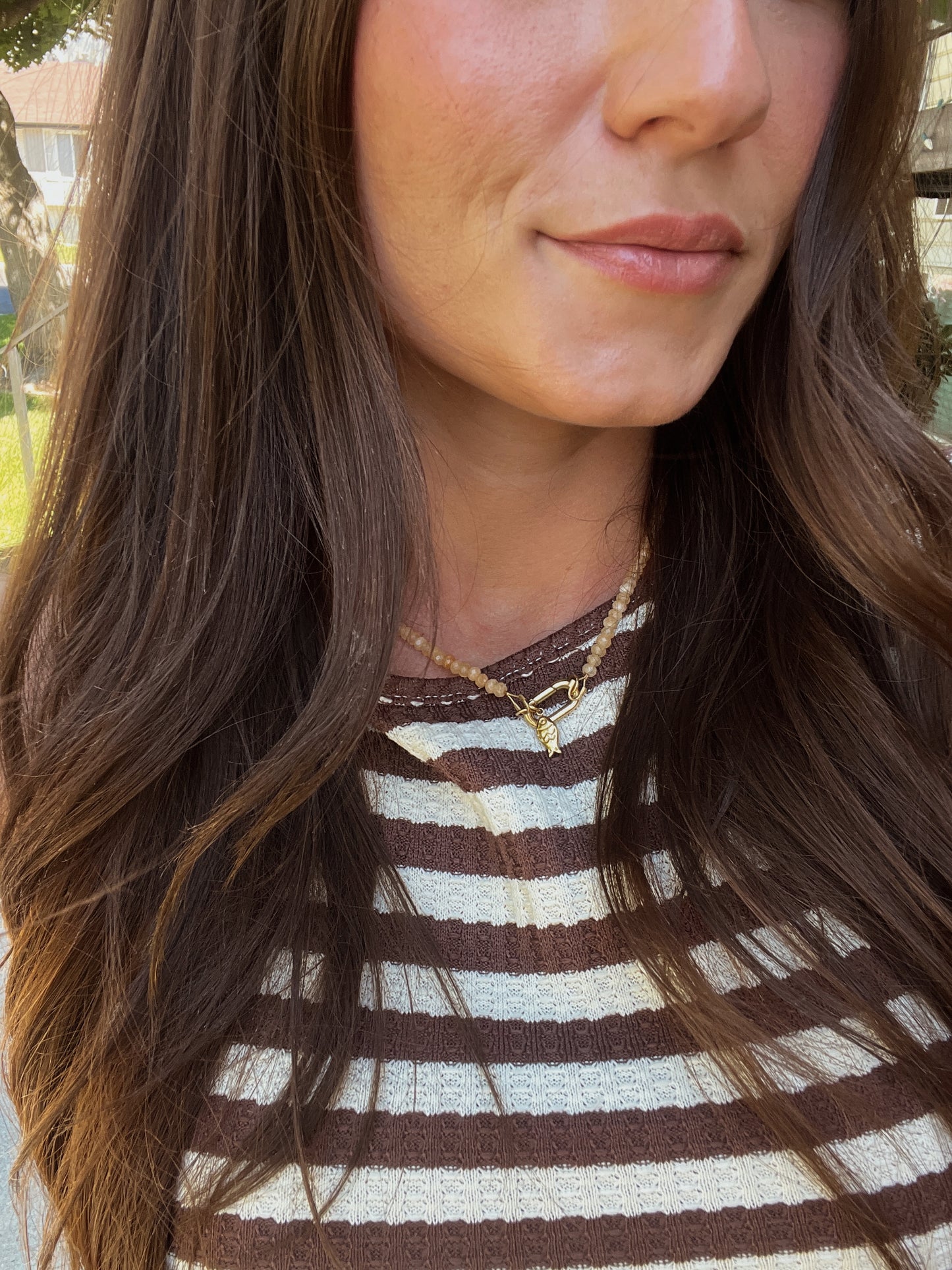 Orange Jade Necklace