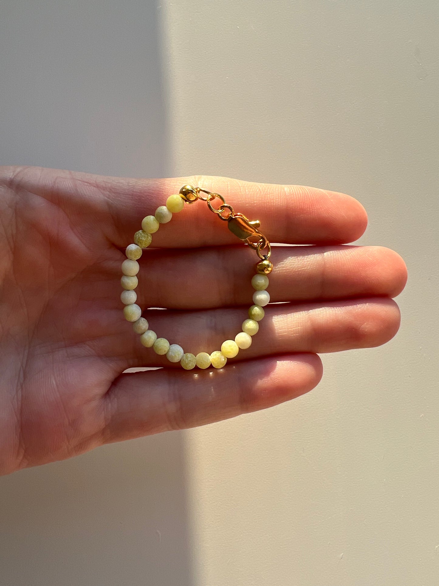 Baby + Kid Light Green Jasper Bracelet