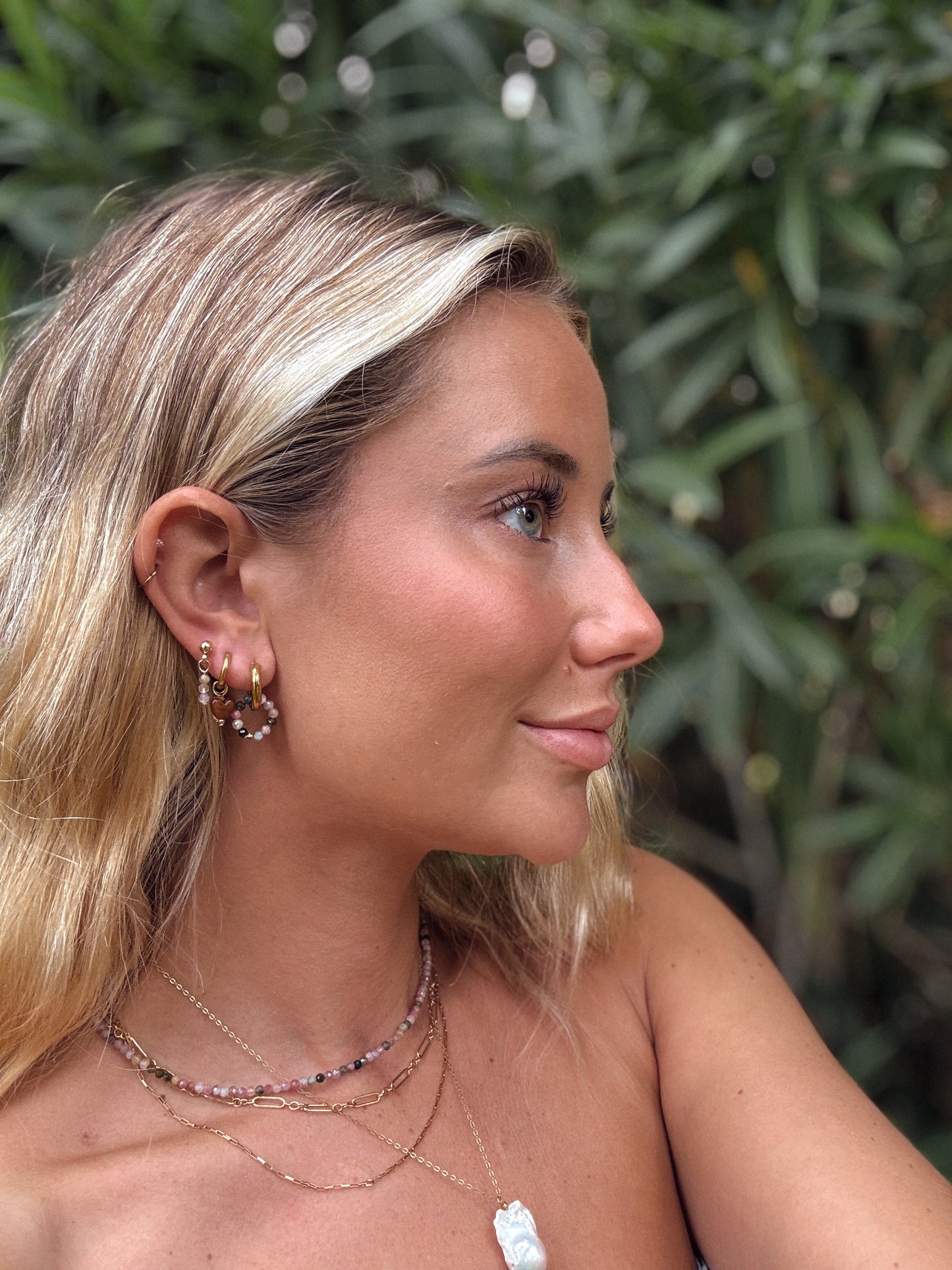 Gemstone Loop Earring Charms
