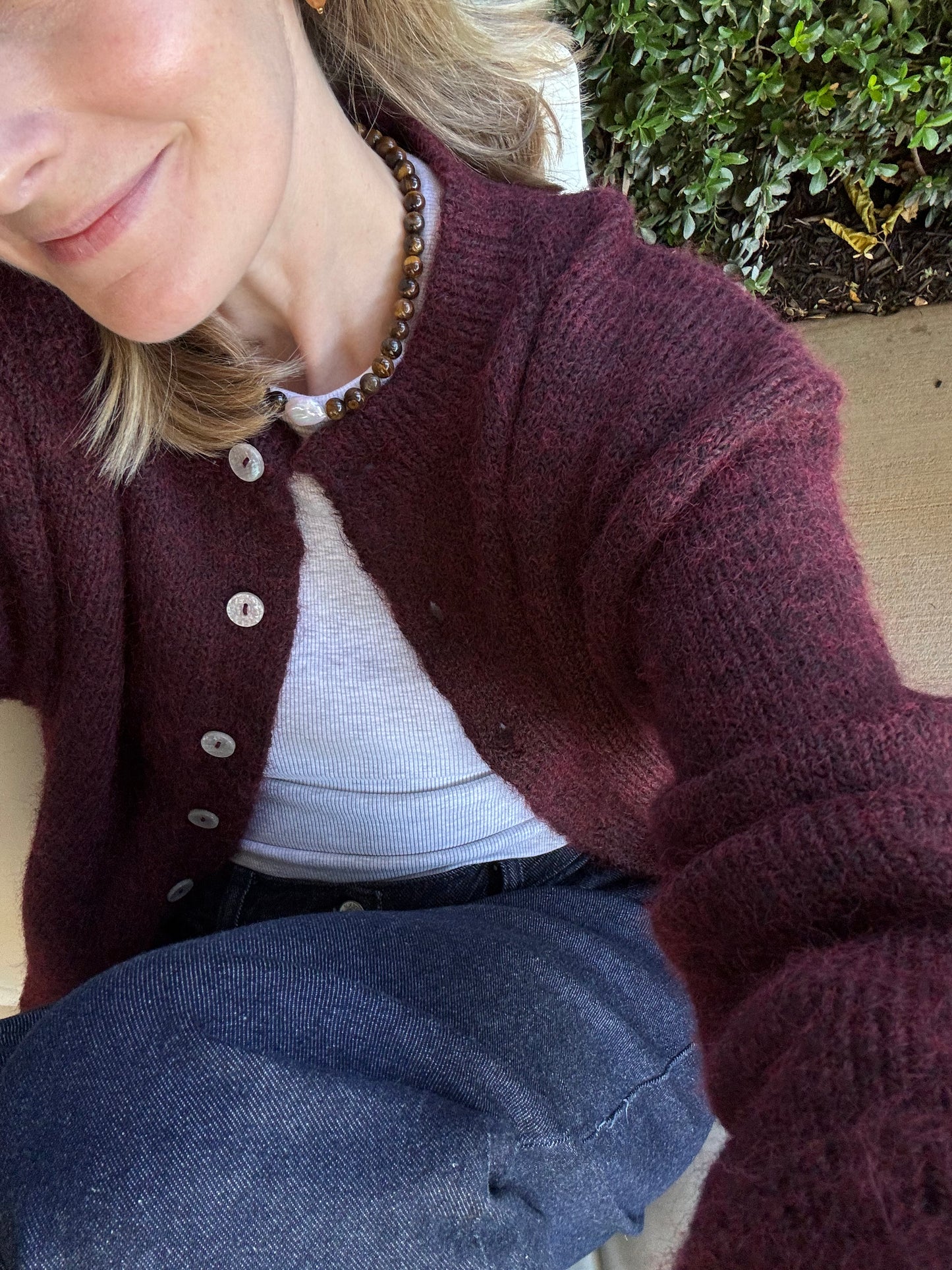 Tigers Eye + Pearl Necklace