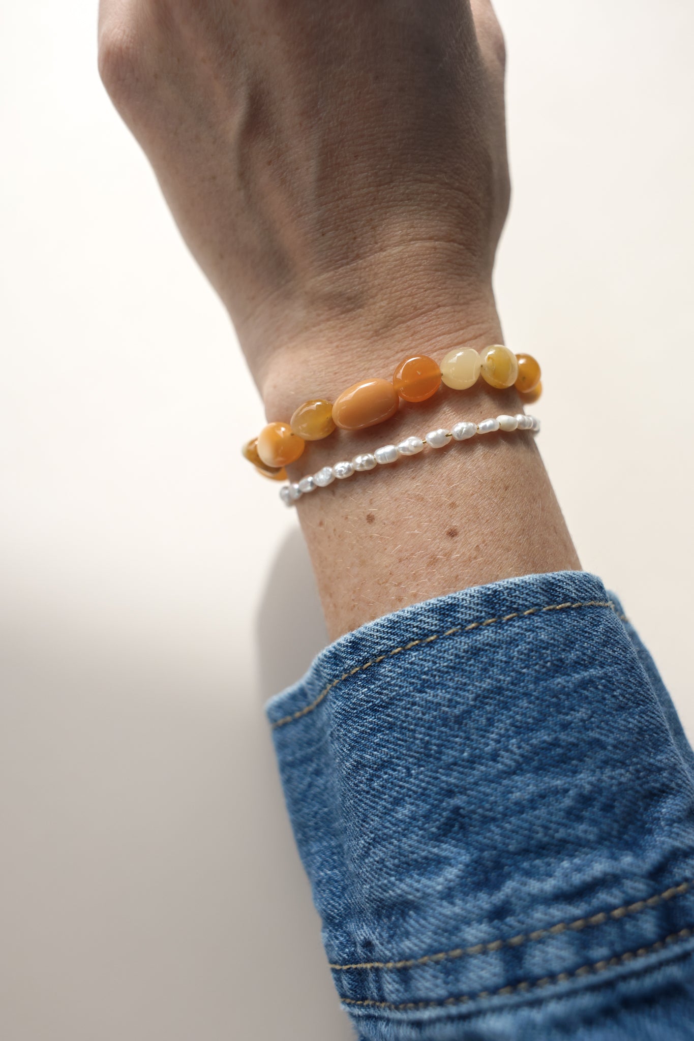 Sun Stone Pebble Bracelet