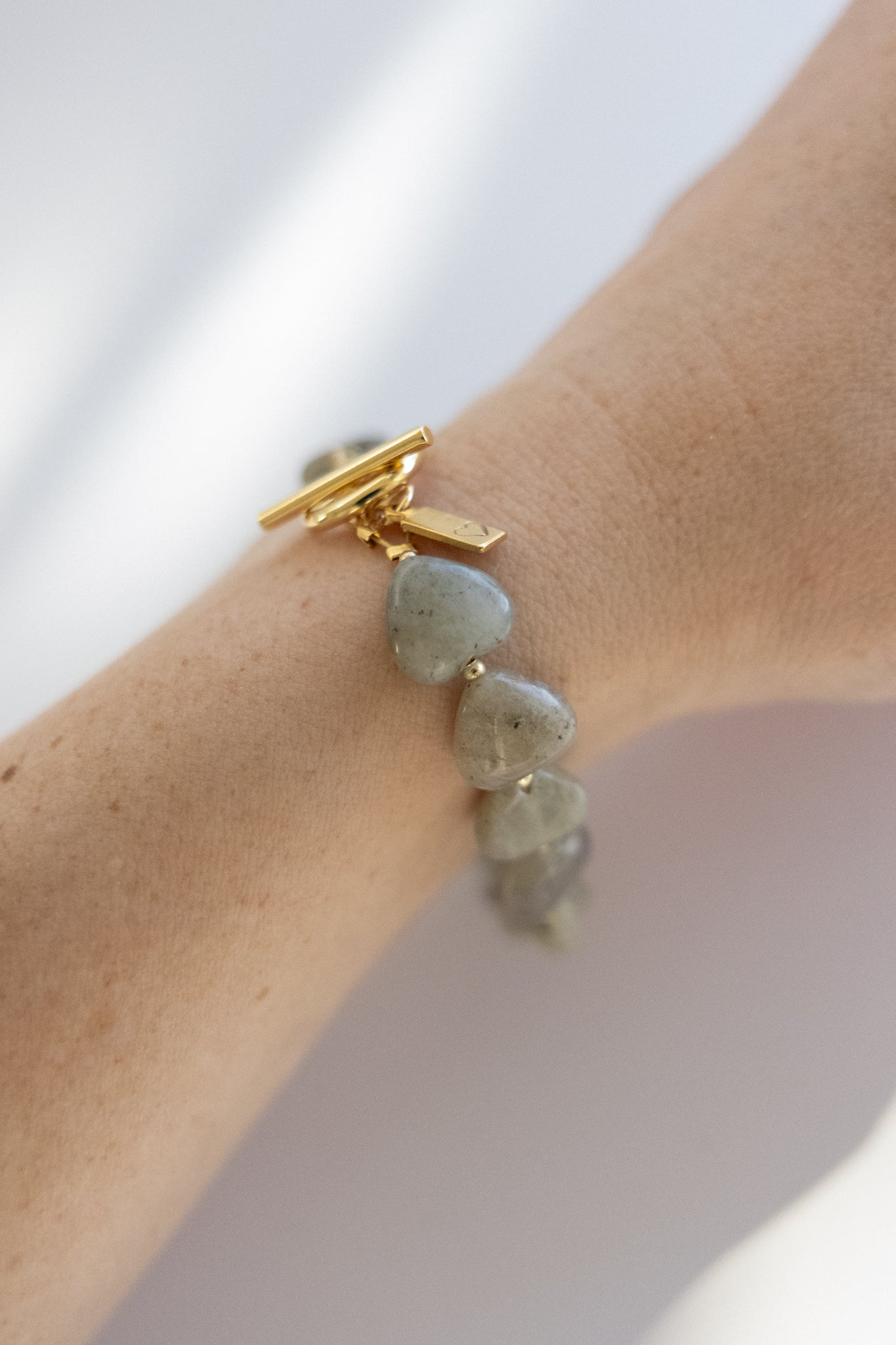 Labradorite Heart Bracelet