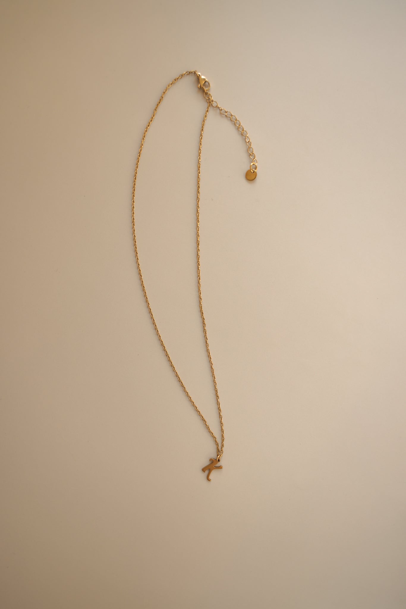 Gold Chain + Cursive Initial