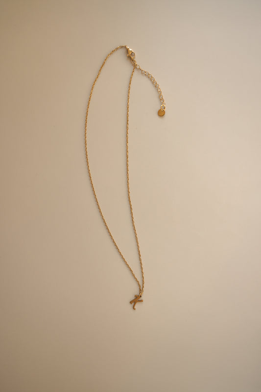 Gold Chain + Cursive Initial