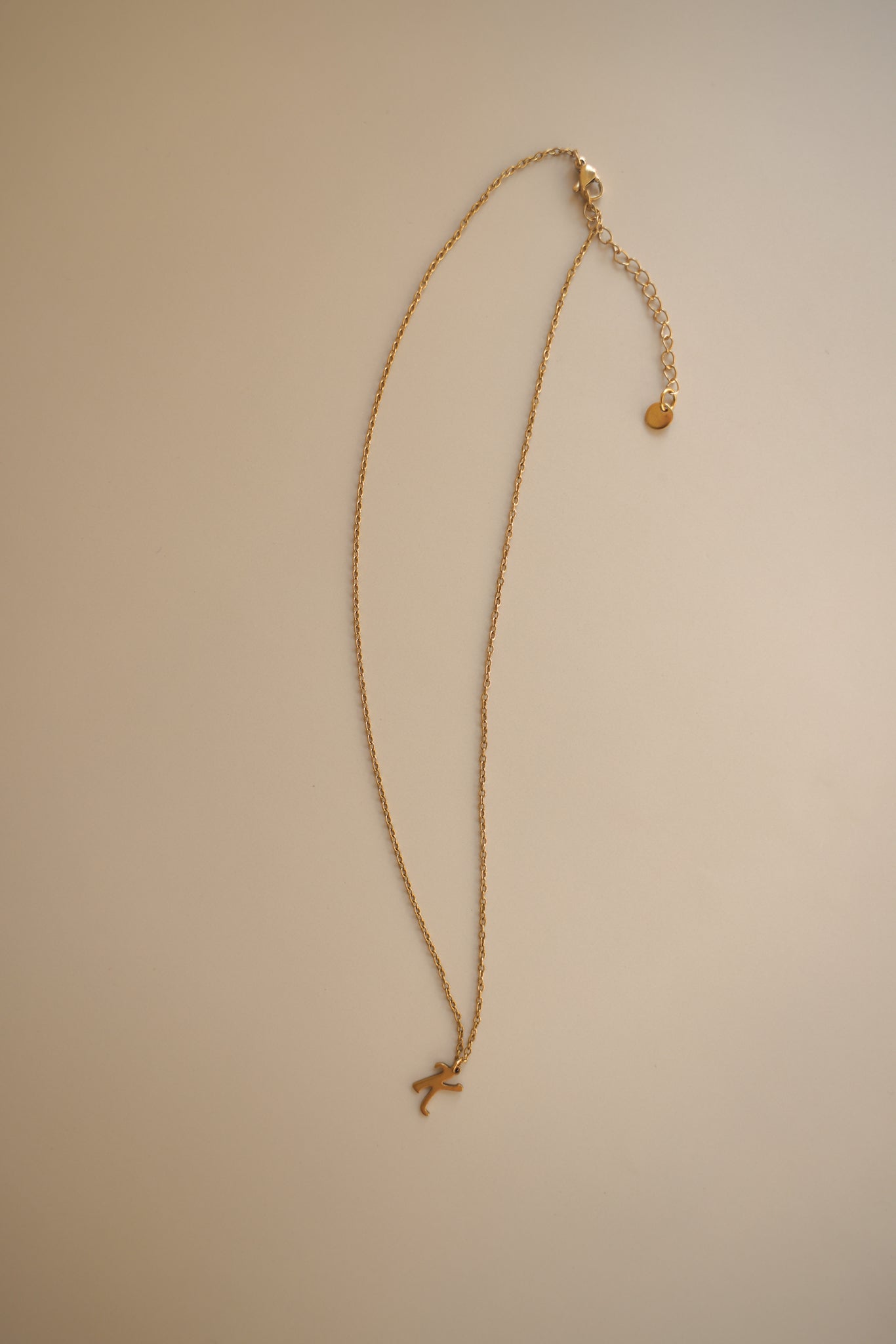 Gold Chain + Cursive Initial