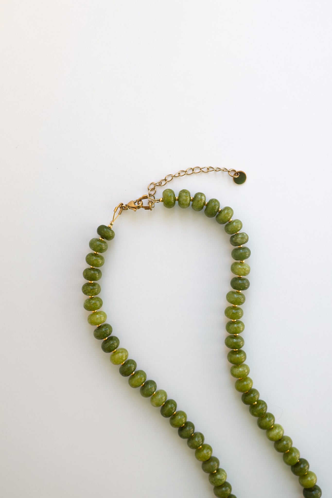 Green Jade Necklace + Starfish Pendant