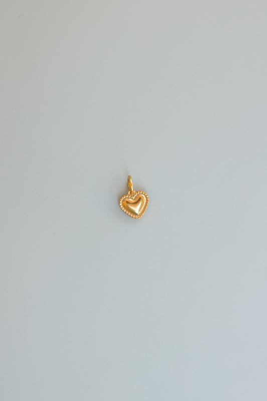 Gold Studded Heart Charm