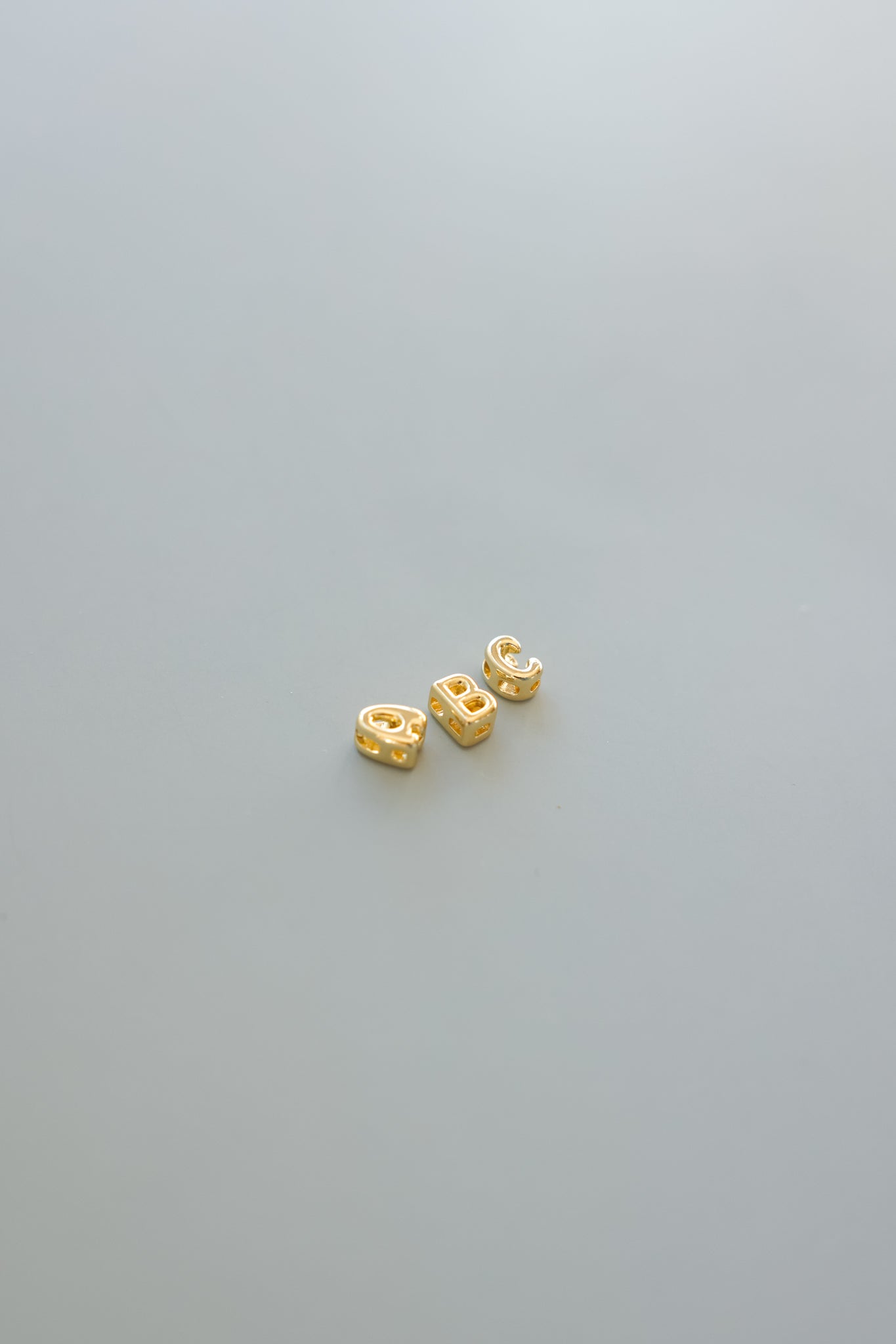 Gold Bubble Initial Charms