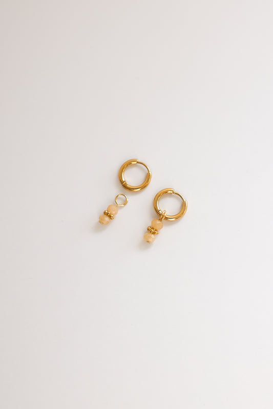 Orange Jade Earring Charms